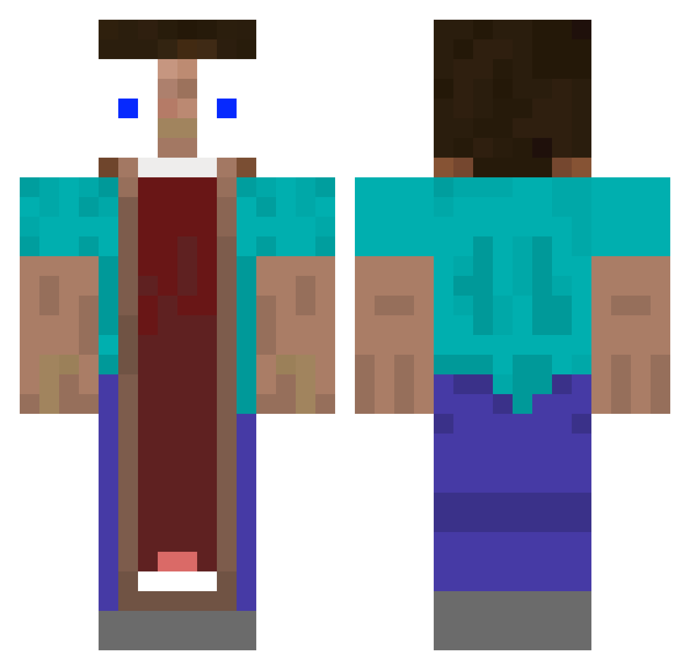 Elis__cool Minecraft skin, front and back view