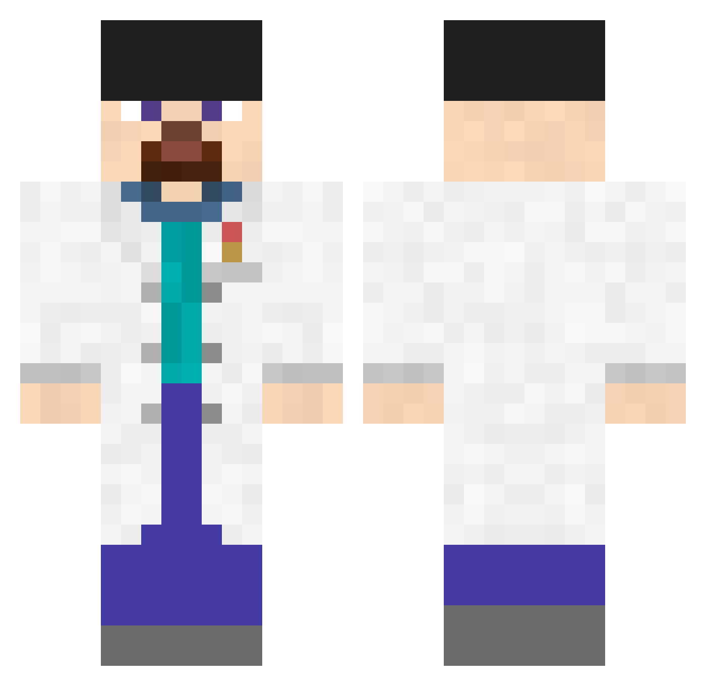 ata4308 Minecraft skin, front and back view