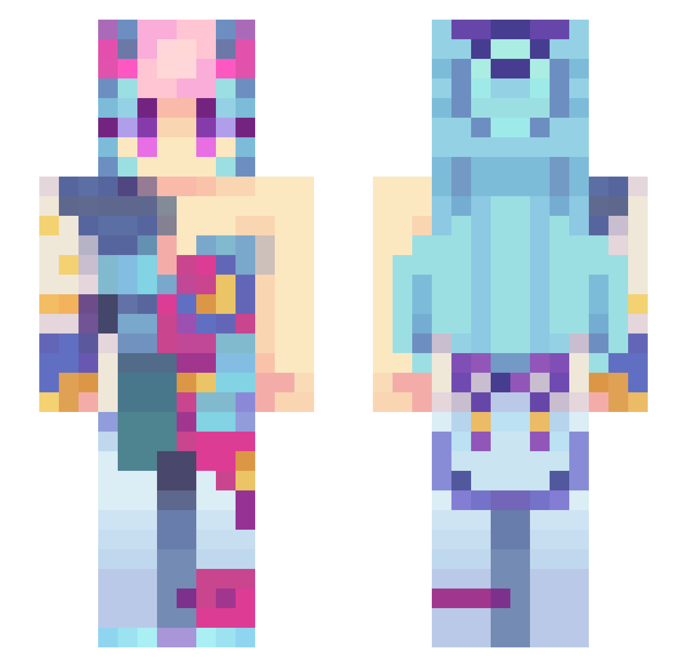 withloveizzy_x Minecraft skin, front and back view