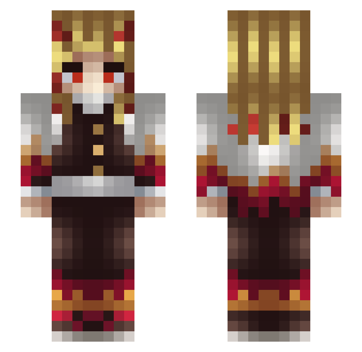 xxszczesny Minecraft skin, front and back view