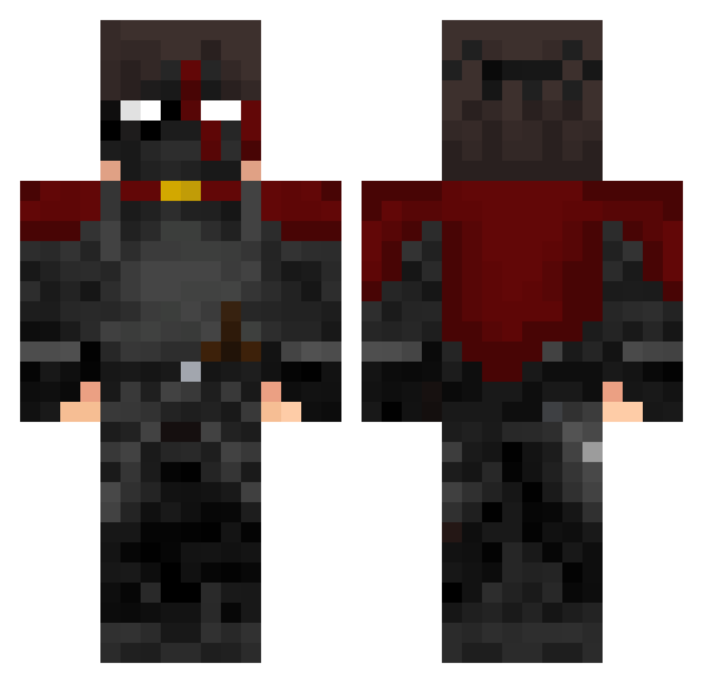 Zyphly Minecraft skin, front and back view