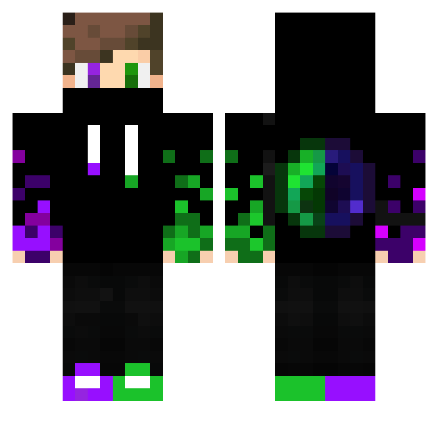 rokoco38 Minecraft skin, front and back view
