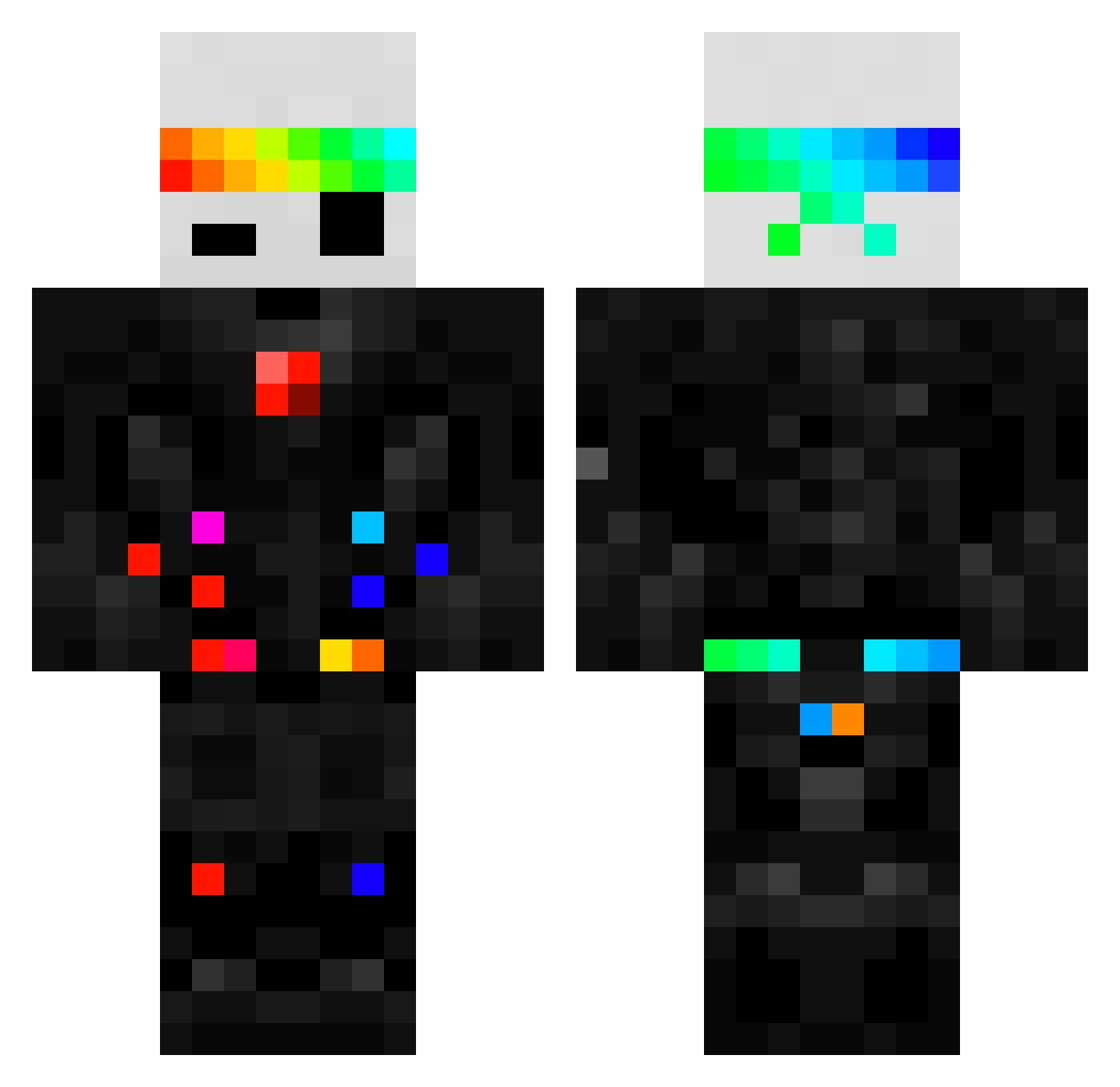 devil_333 Minecraft skin, front and back view