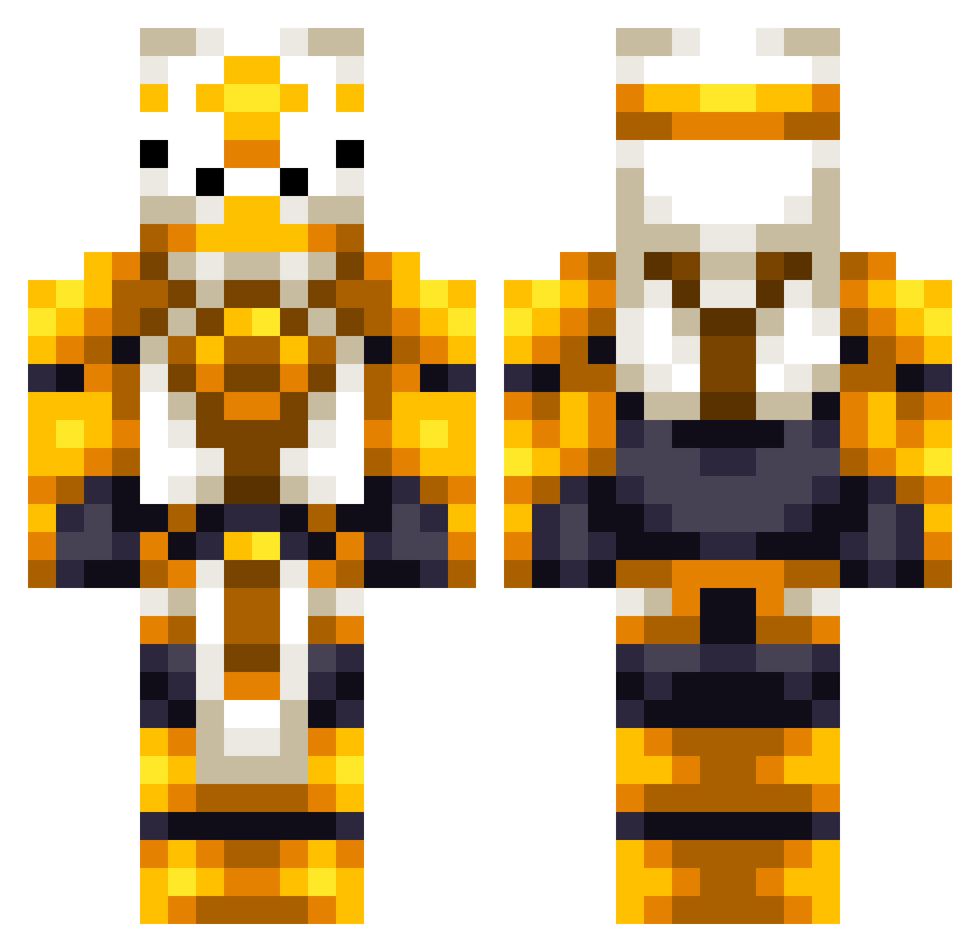 Endagon142 Minecraft skin, front and back view
