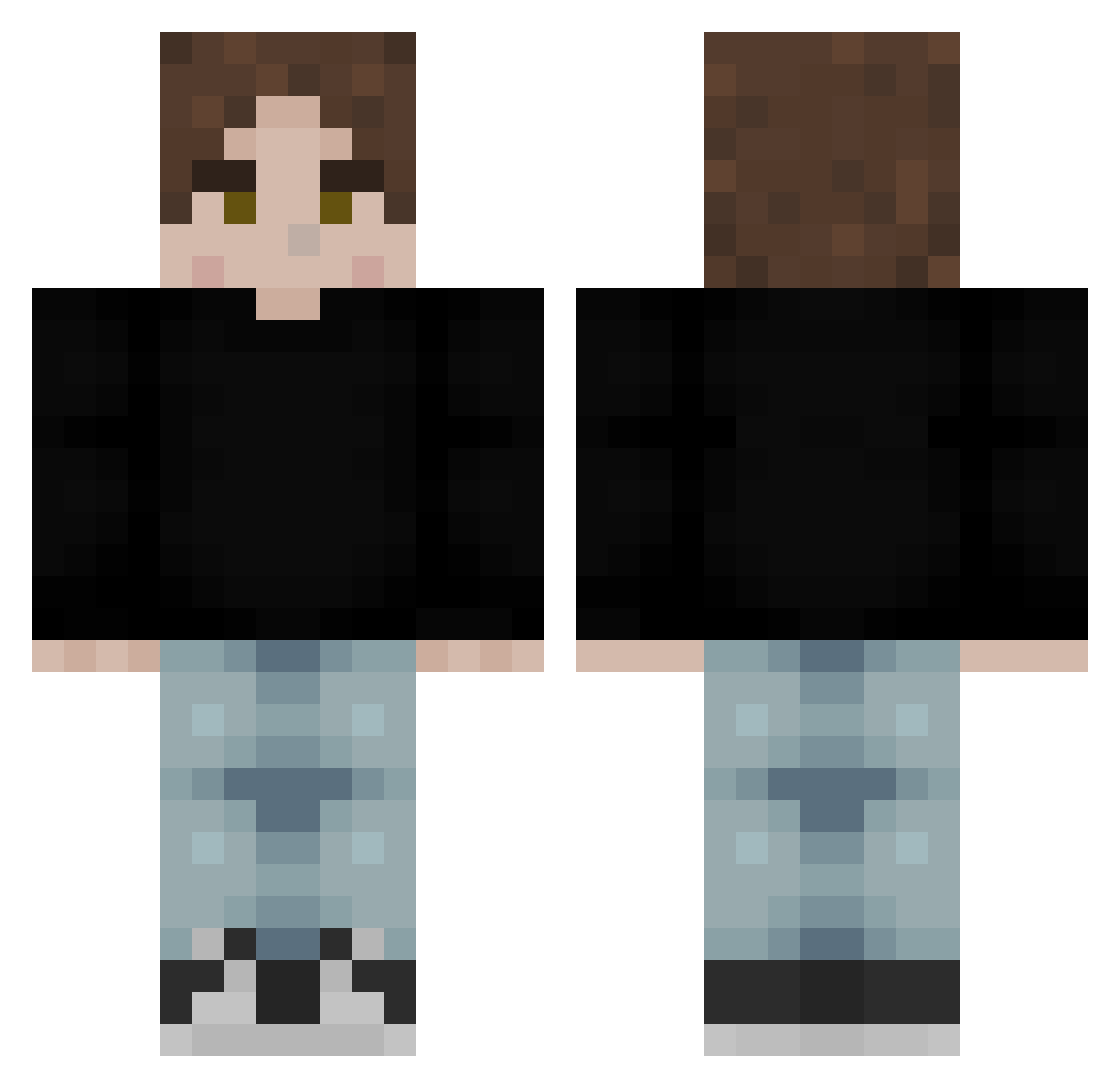 tacobellstoilet Minecraft skin, front and back view