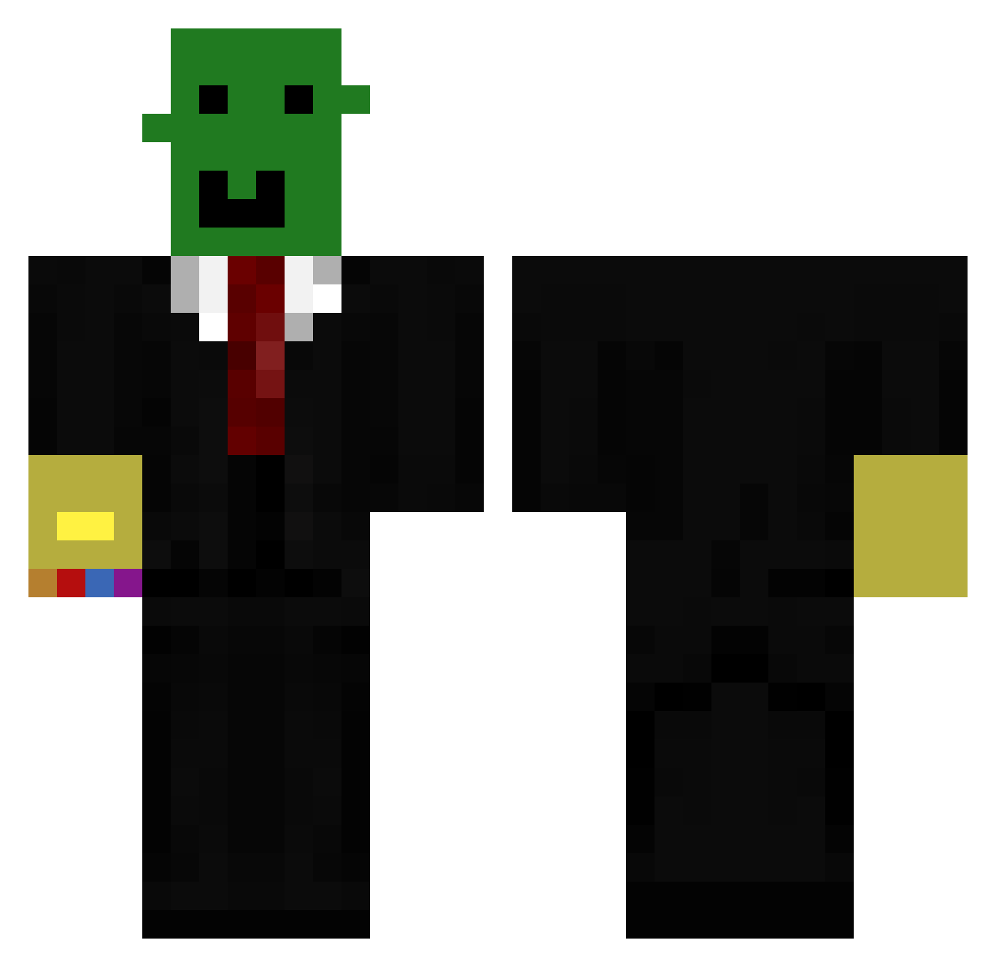 XSA1R_ Minecraft skin, front and back view