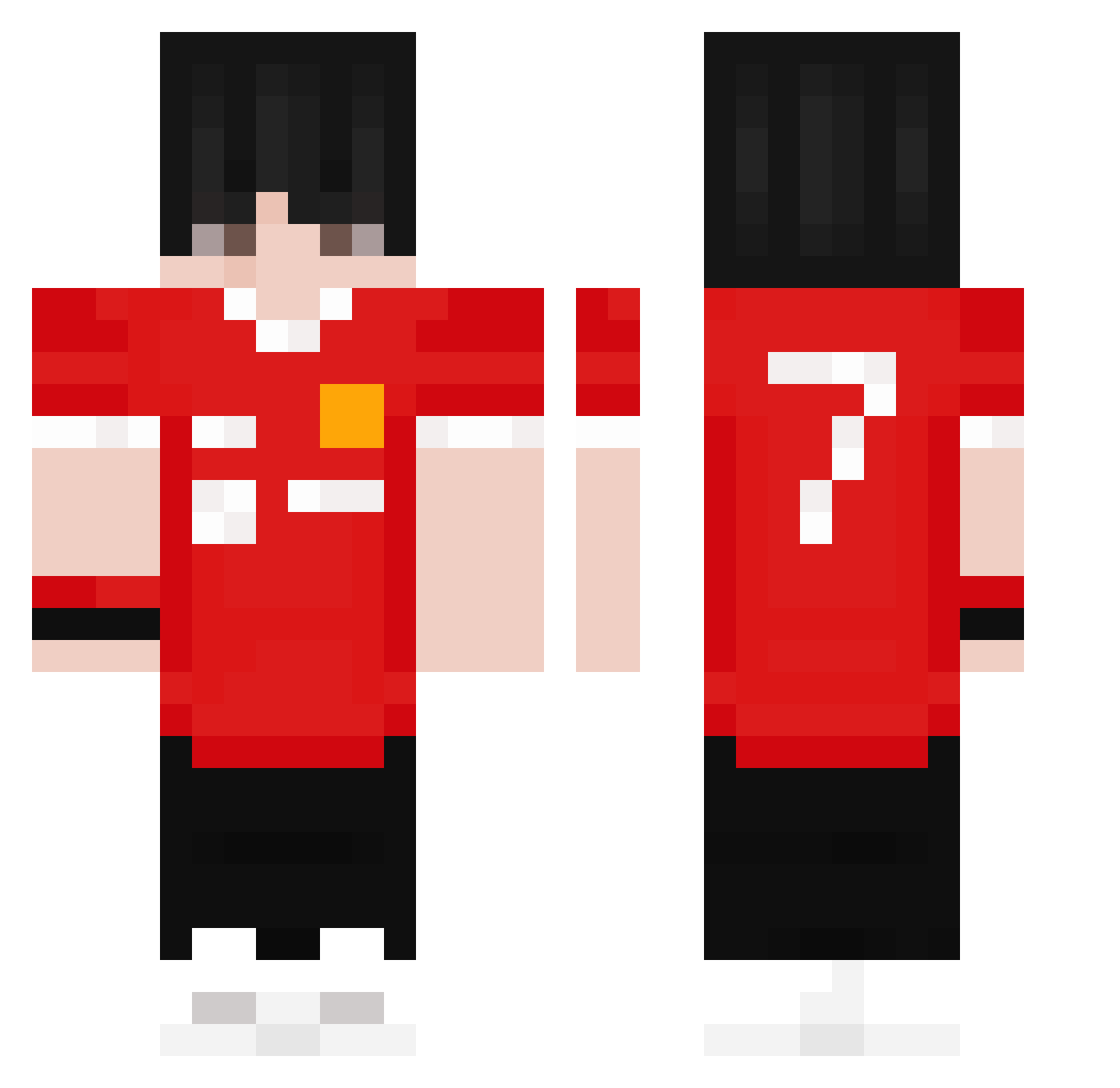 rcr4 Minecraft skin, front and back view