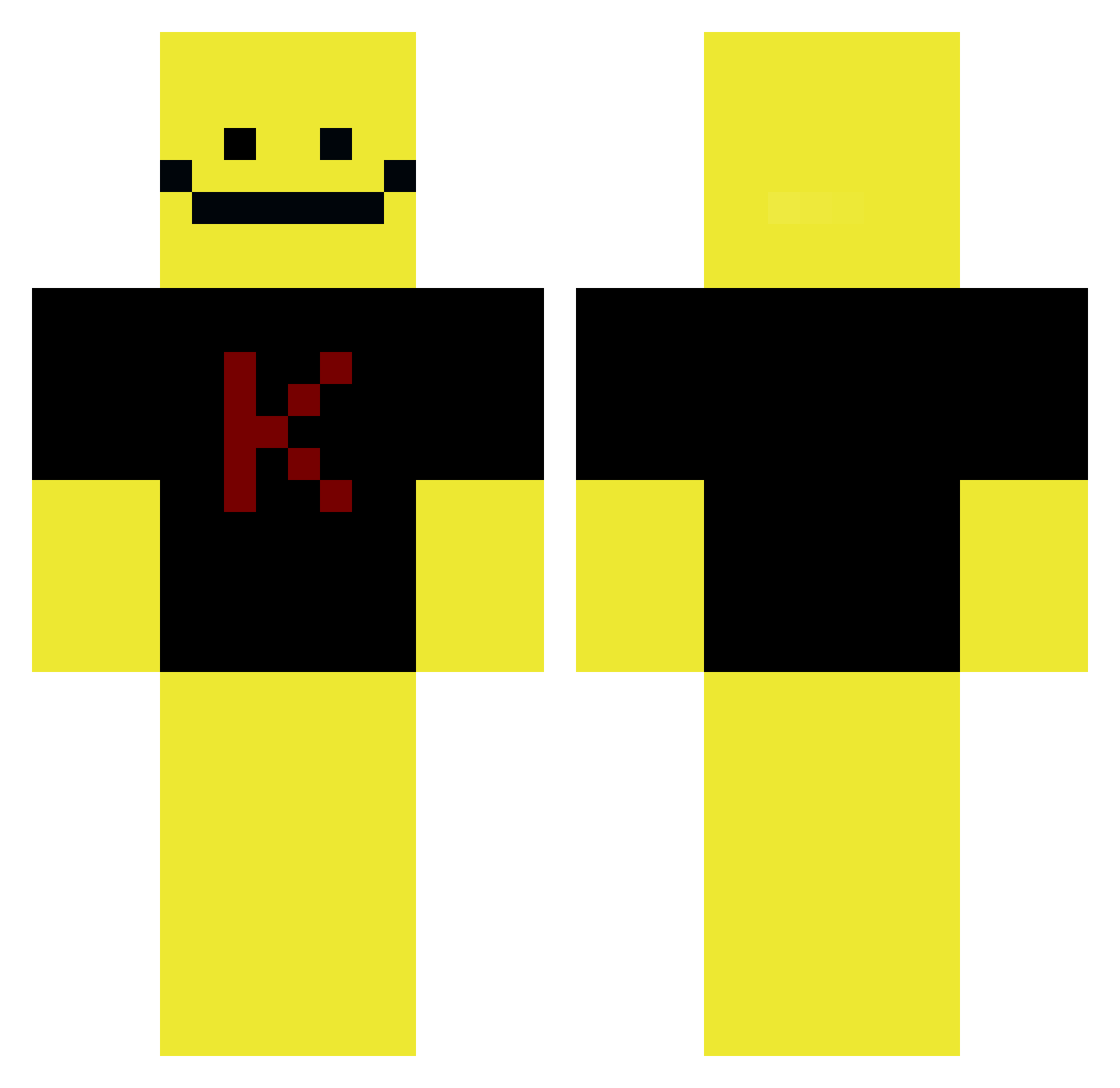 nbdkenny Minecraft skin, front and back view