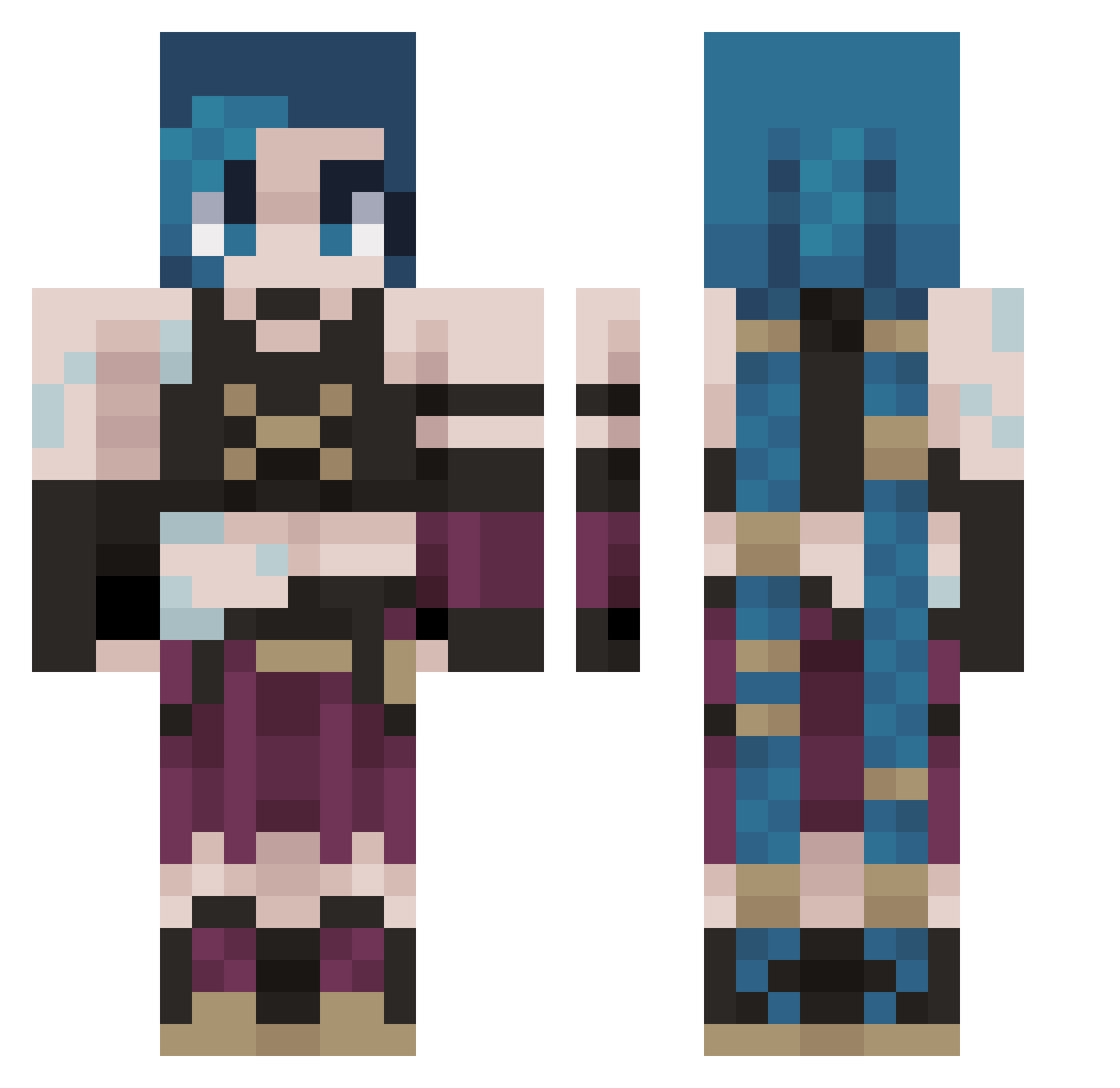 MicheleCrack05 Minecraft skin, front and back view