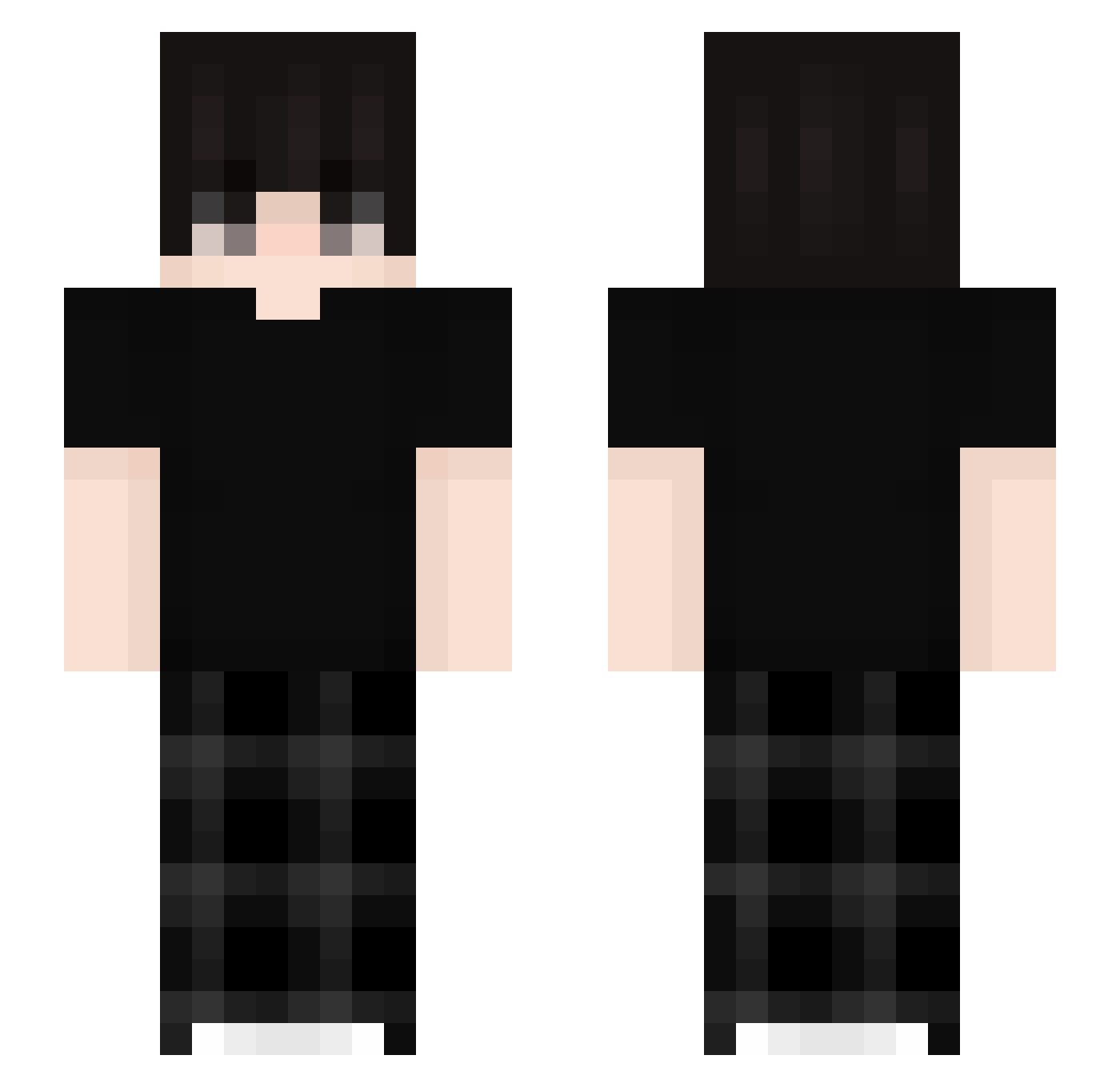 ble0n Minecraft skin, front and back view