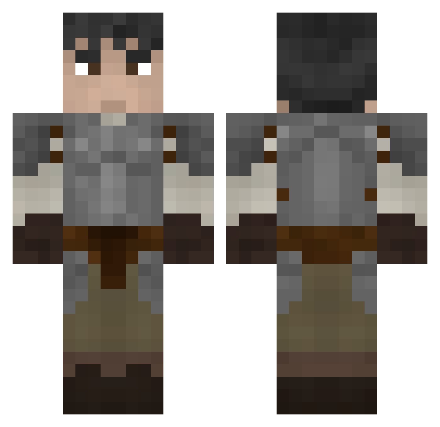RonaldoClutch Minecraft skin, front and back view