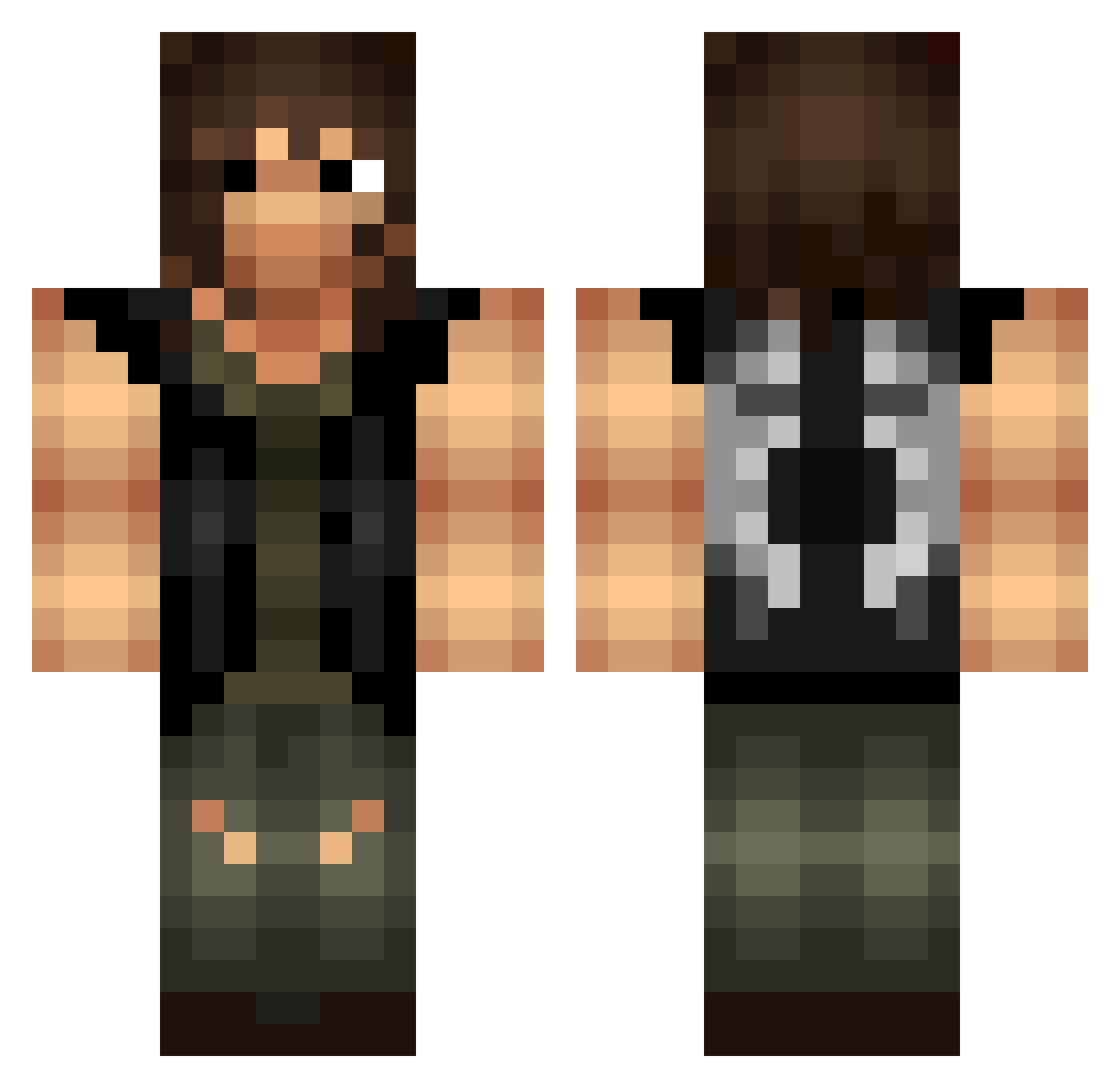 dead0ceanz Minecraft skin, front and back view