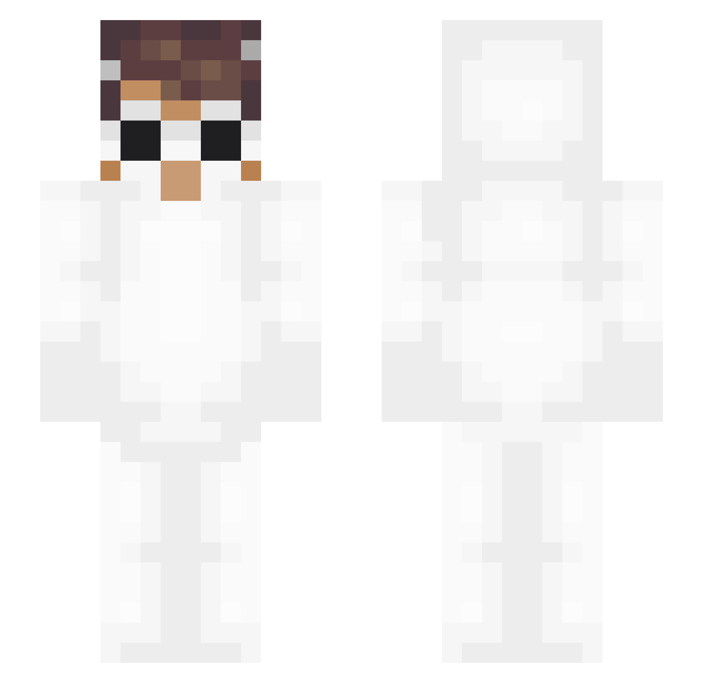 Dynanite Minecraft skin, front and back view