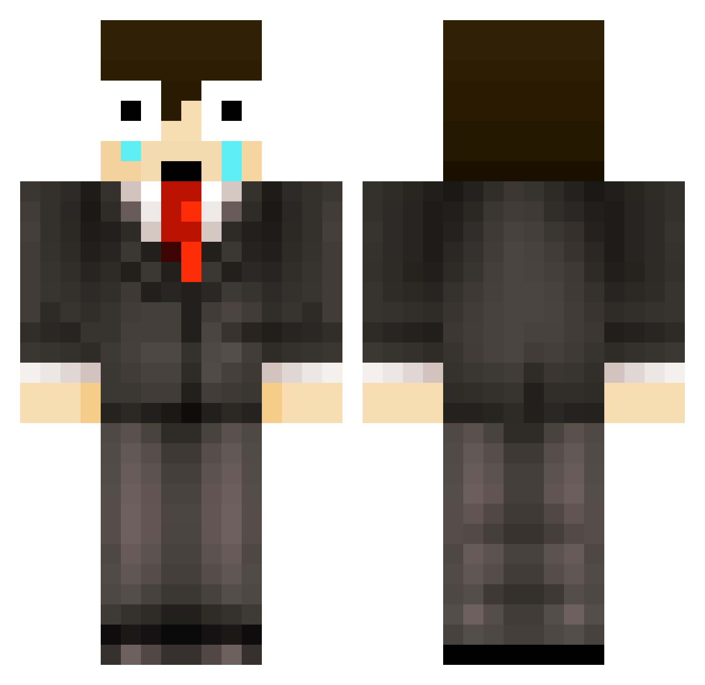 Anbaan Minecraft skin, front and back view