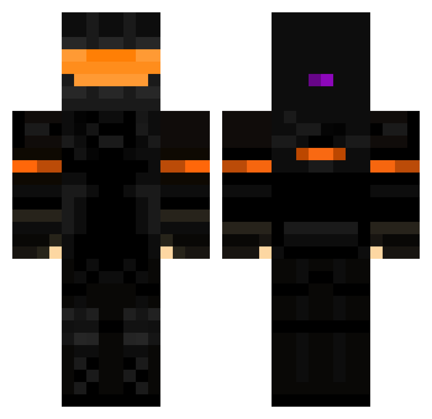 Zotski Minecraft skin, front and back view