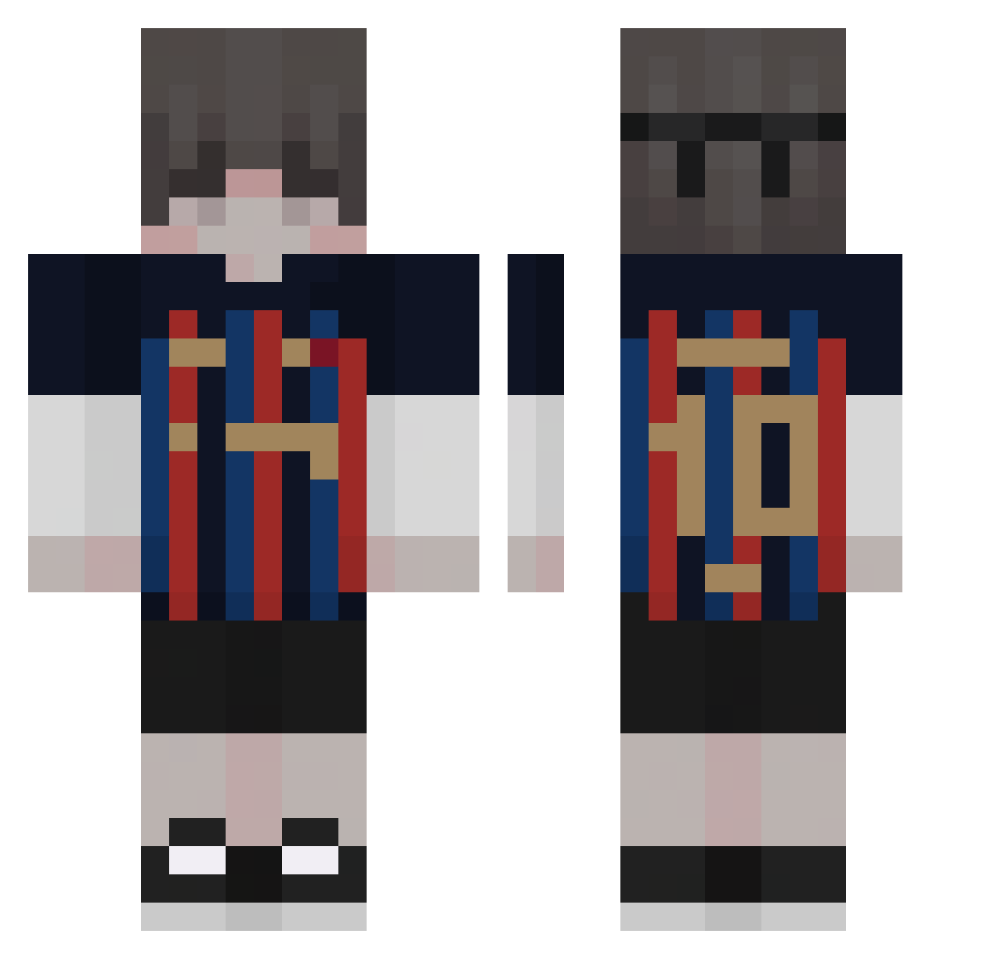 Littleneimadabb Minecraft skin, front and back view