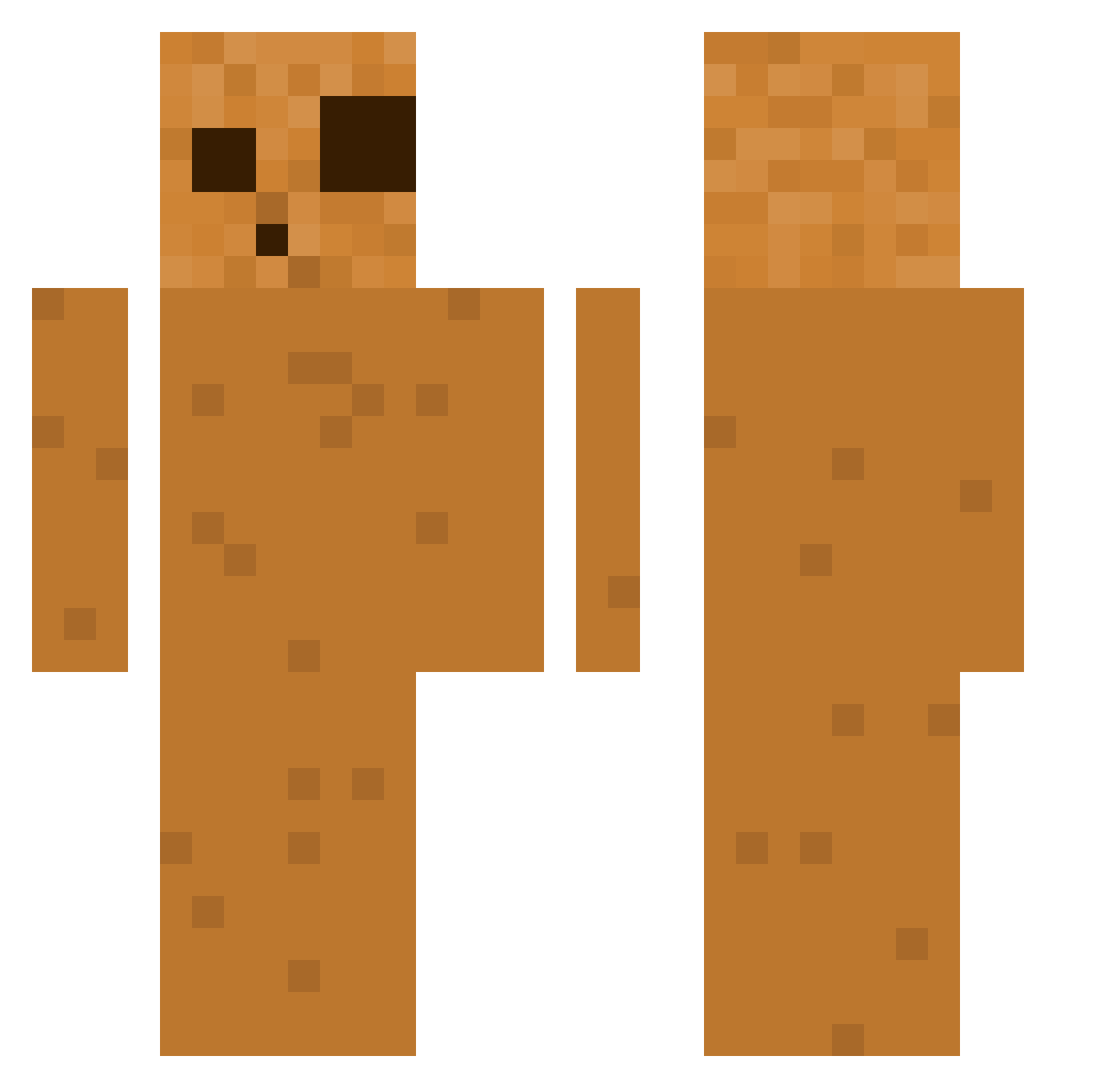 pohtaetoe69 Minecraft skin, front and back view