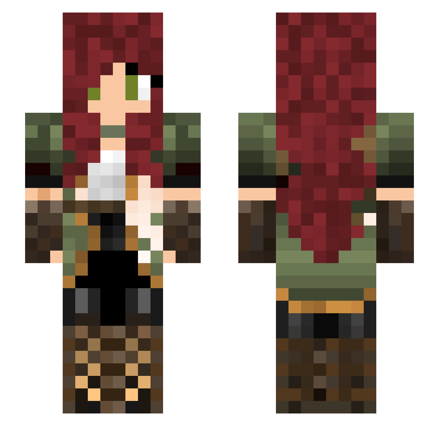 Ermina Minecraft skin, front and back view