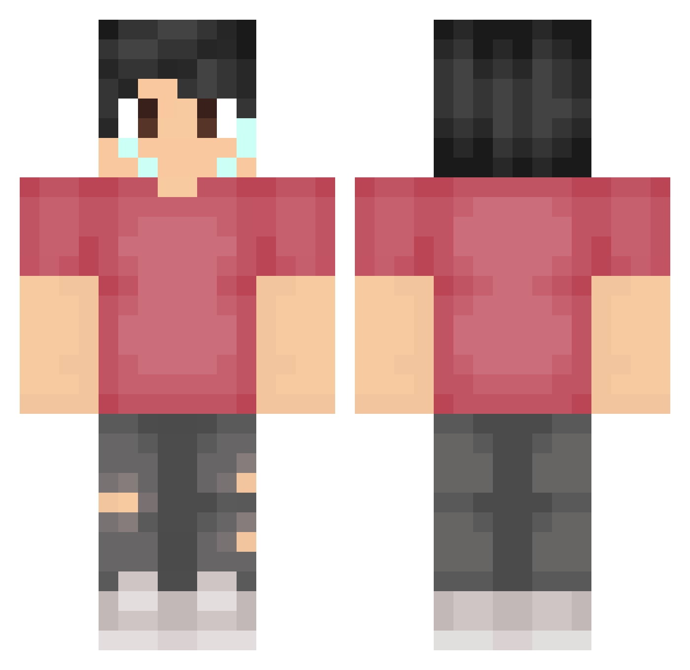 M3IsG4m3r Minecraft skin, front and back view