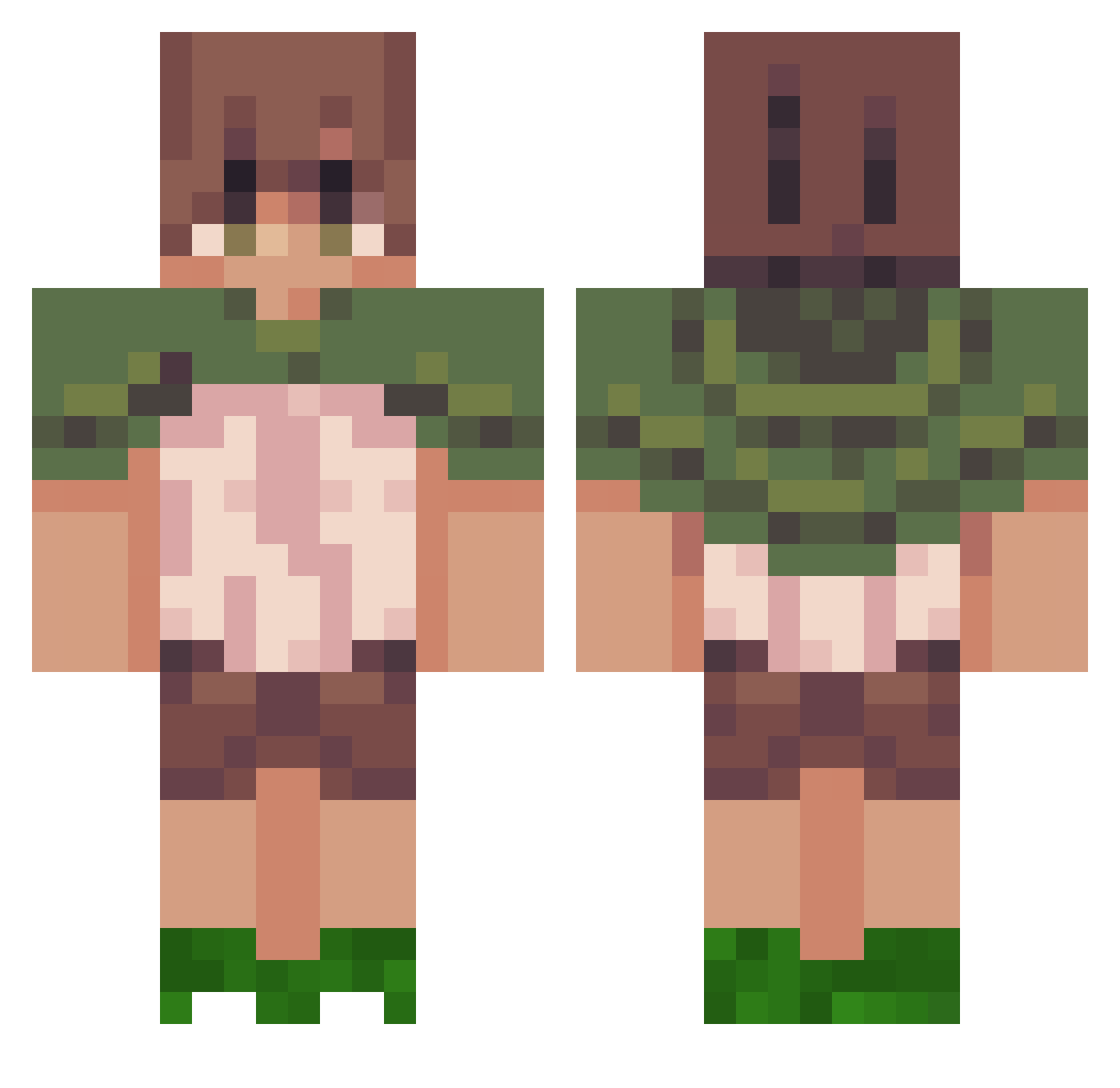 Madero8054 Minecraft skin, front and back view