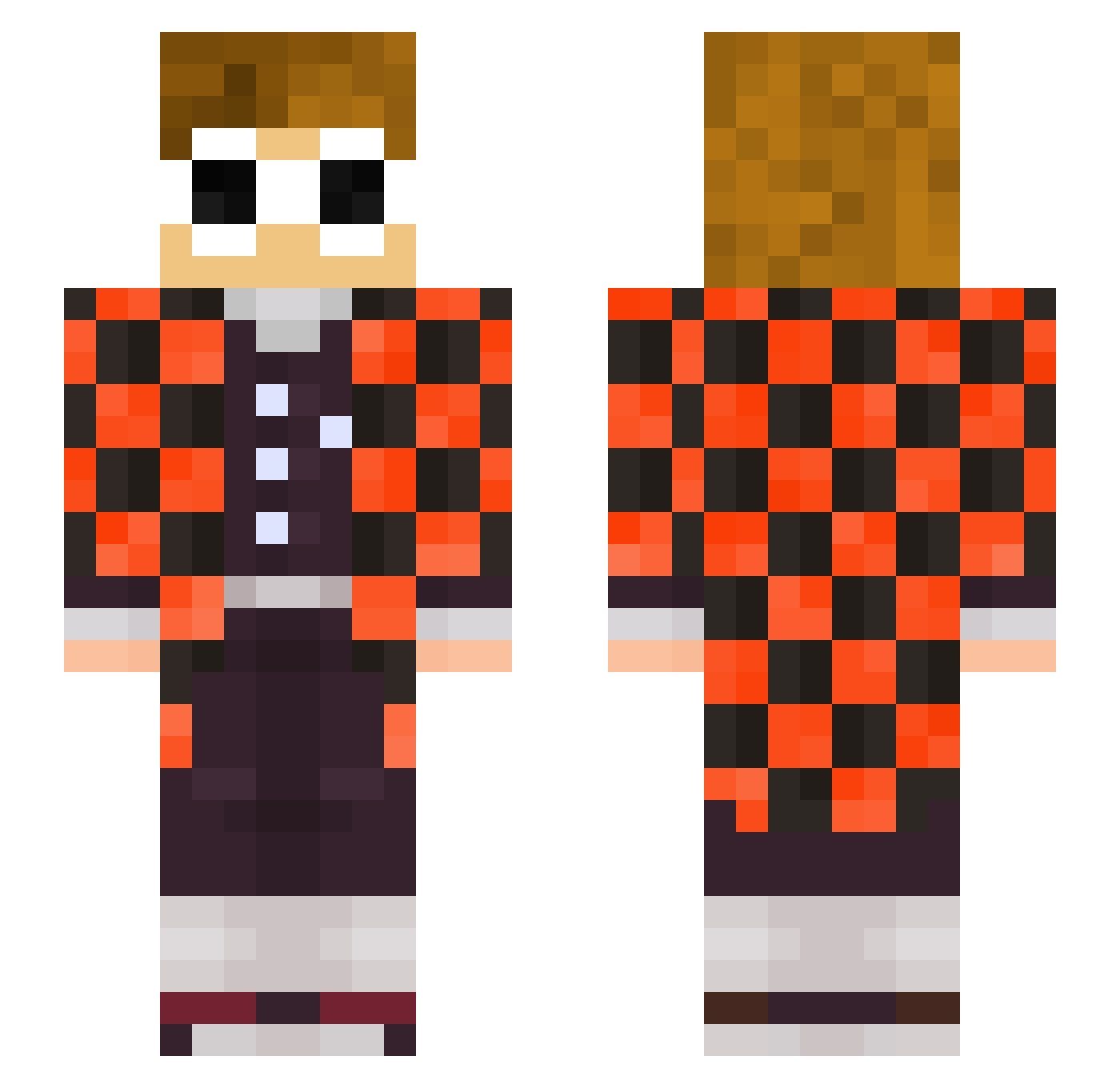 Clssiccc Minecraft skin, front and back view