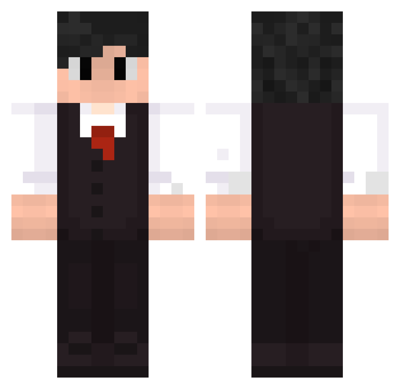 yanzingameplays_ Minecraft skin, front and back view
