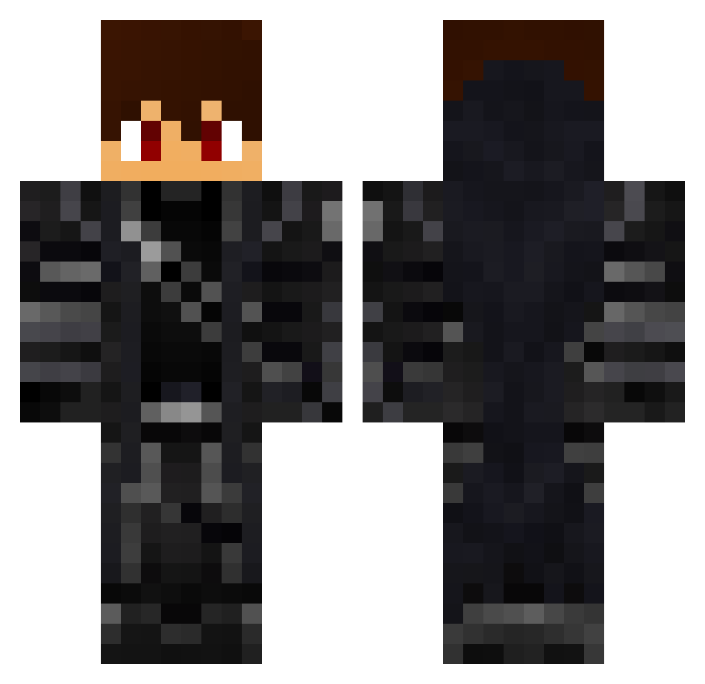 Gamehousebrother Minecraft skin, front and back view