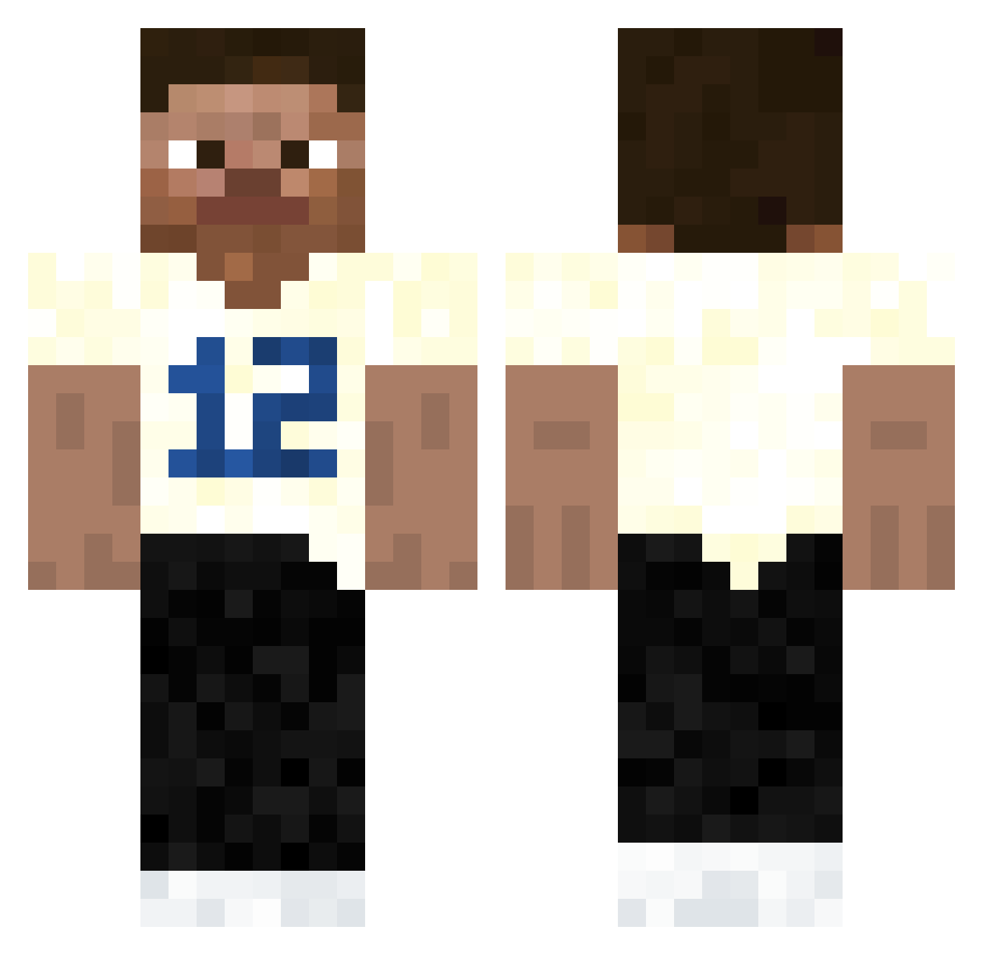 Disinhibition Minecraft skin, front and back view