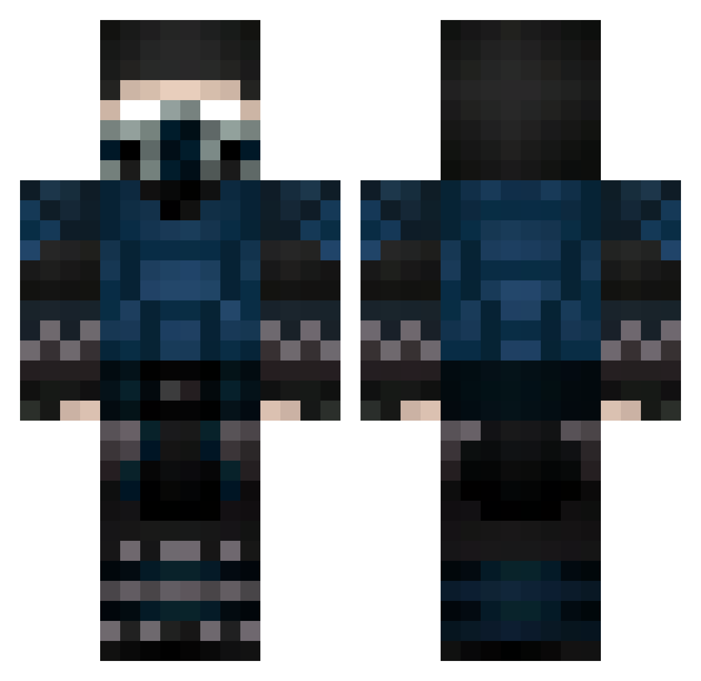 Bydaniel Minecraft skin, front and back view
