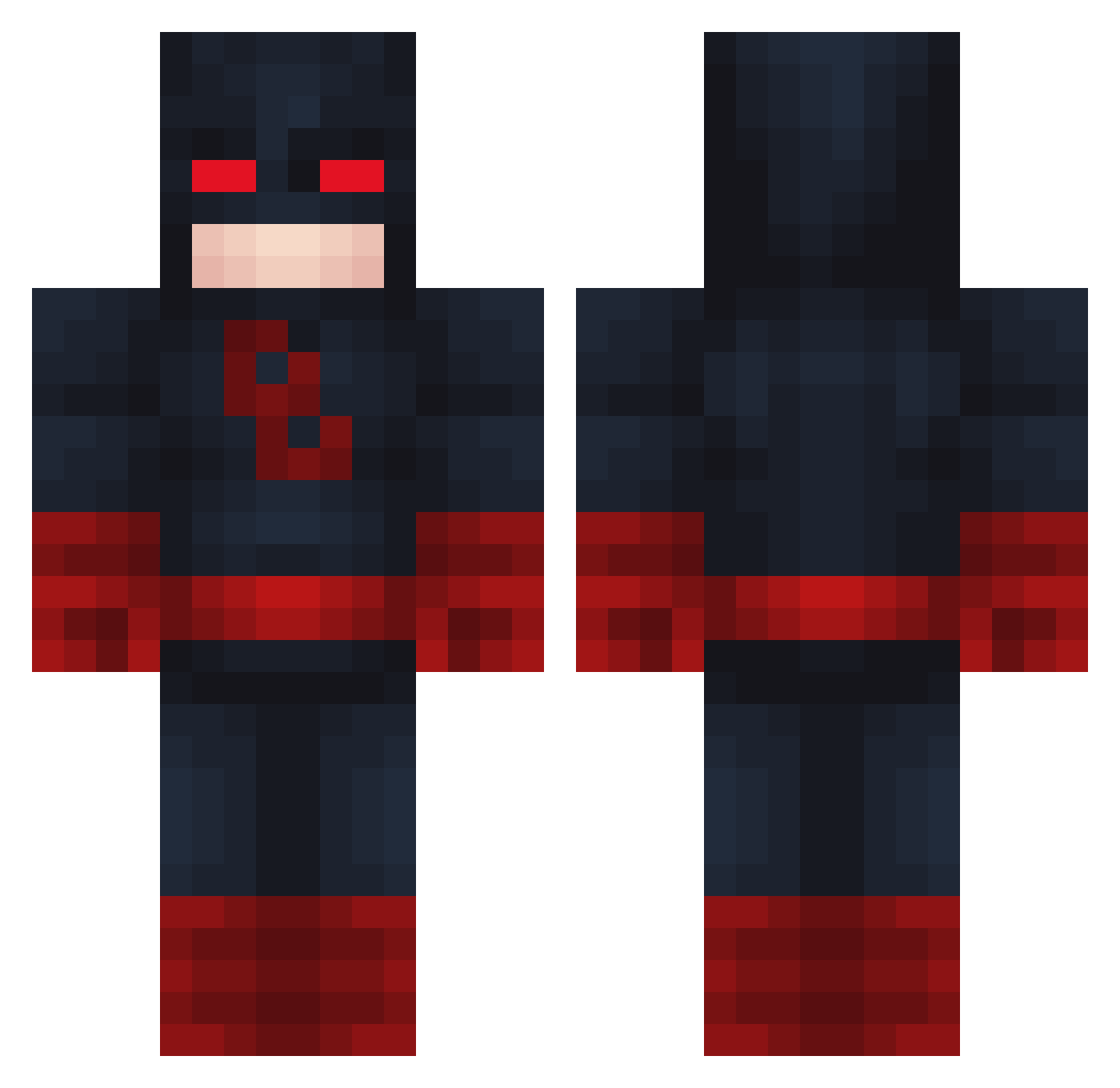 Jrl224 Minecraft skin, front and back view
