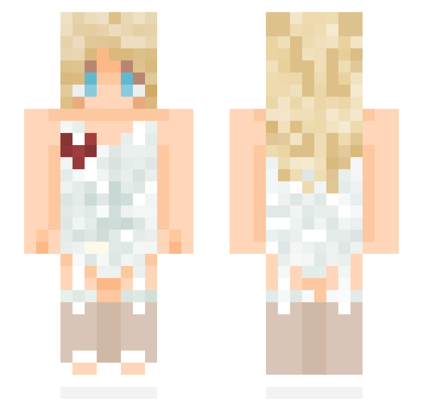 babe_im_pregnant Minecraft skin, front and back view