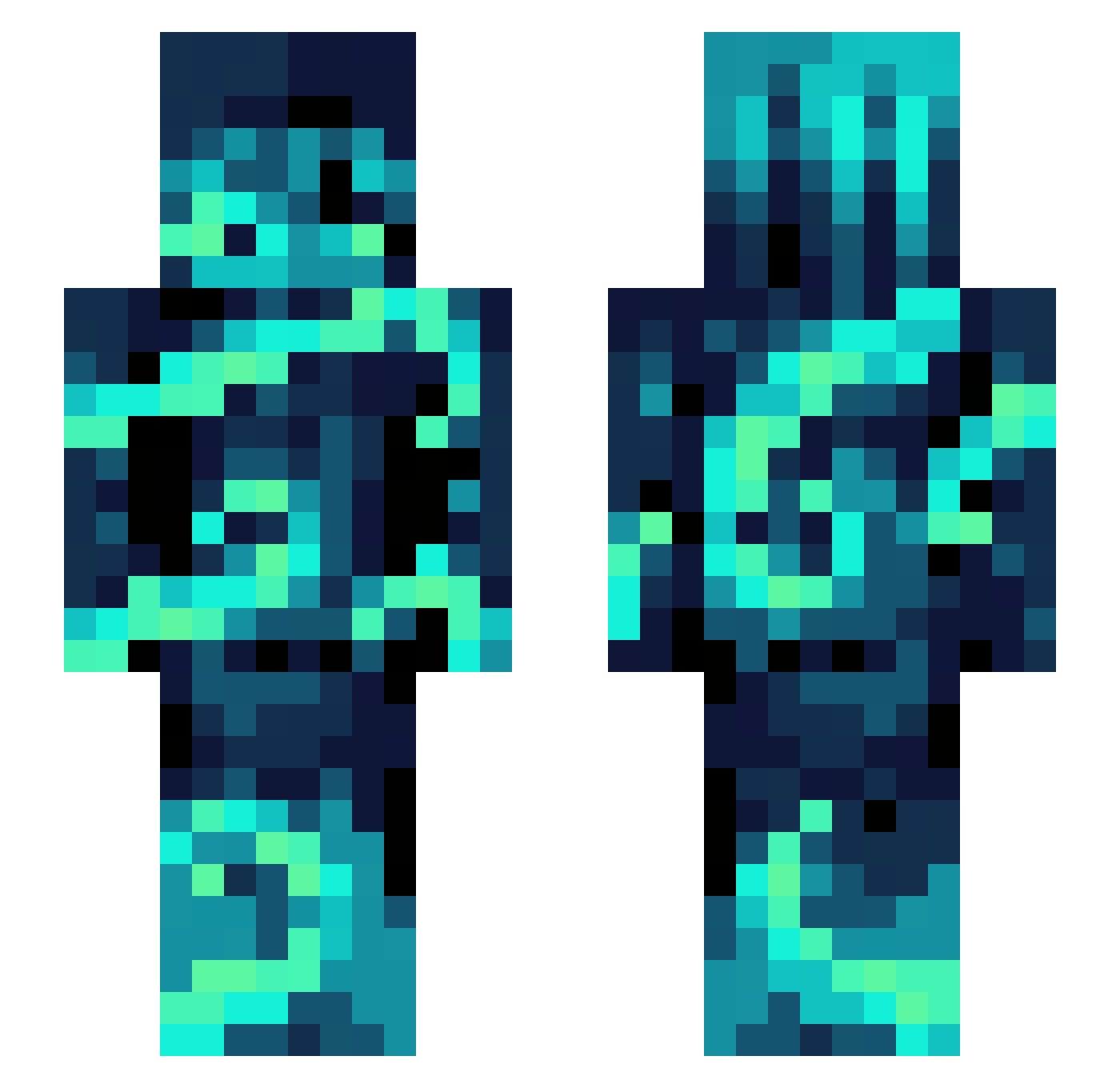 RedAutomm Minecraft skin, front and back view