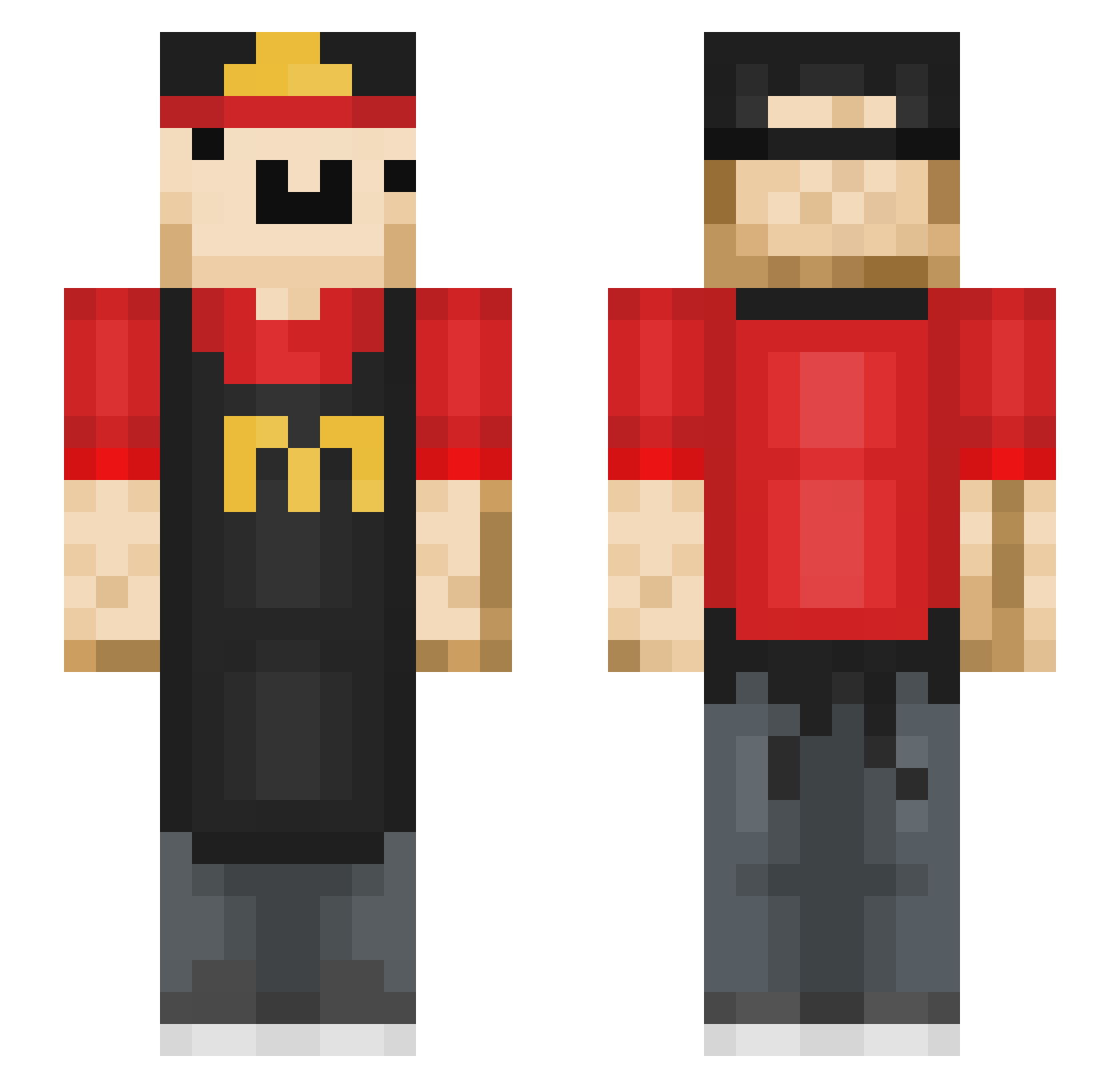 PablitoSanchez69 Minecraft skin, front and back view