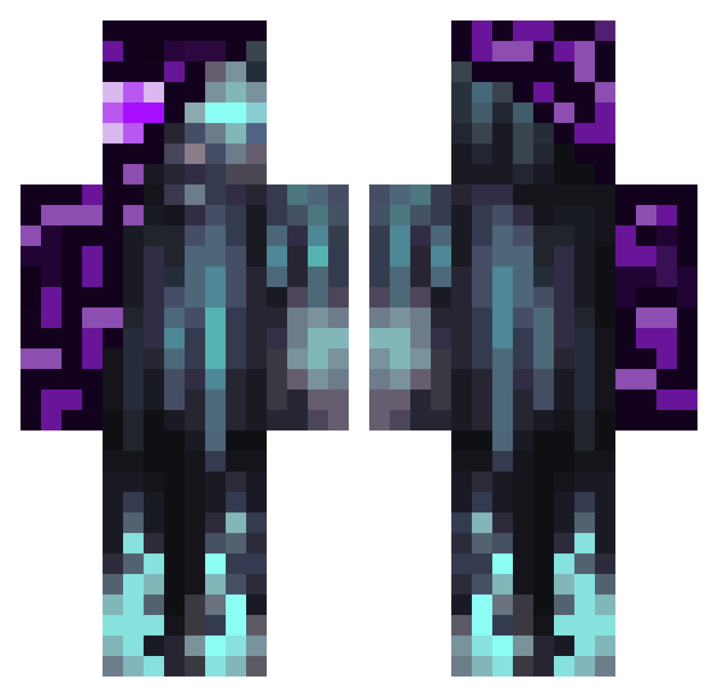 JudeKill Minecraft skin, front and back view