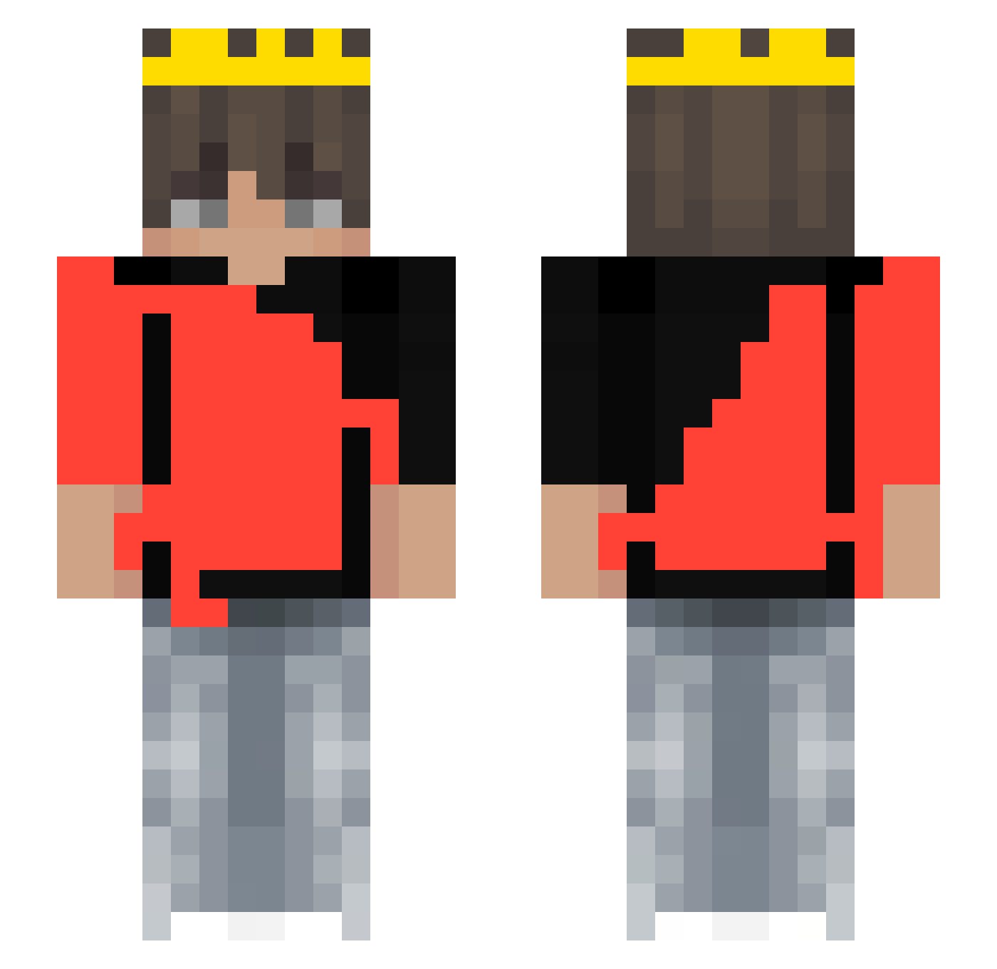 Gecko101013 Minecraft skin, front and back view