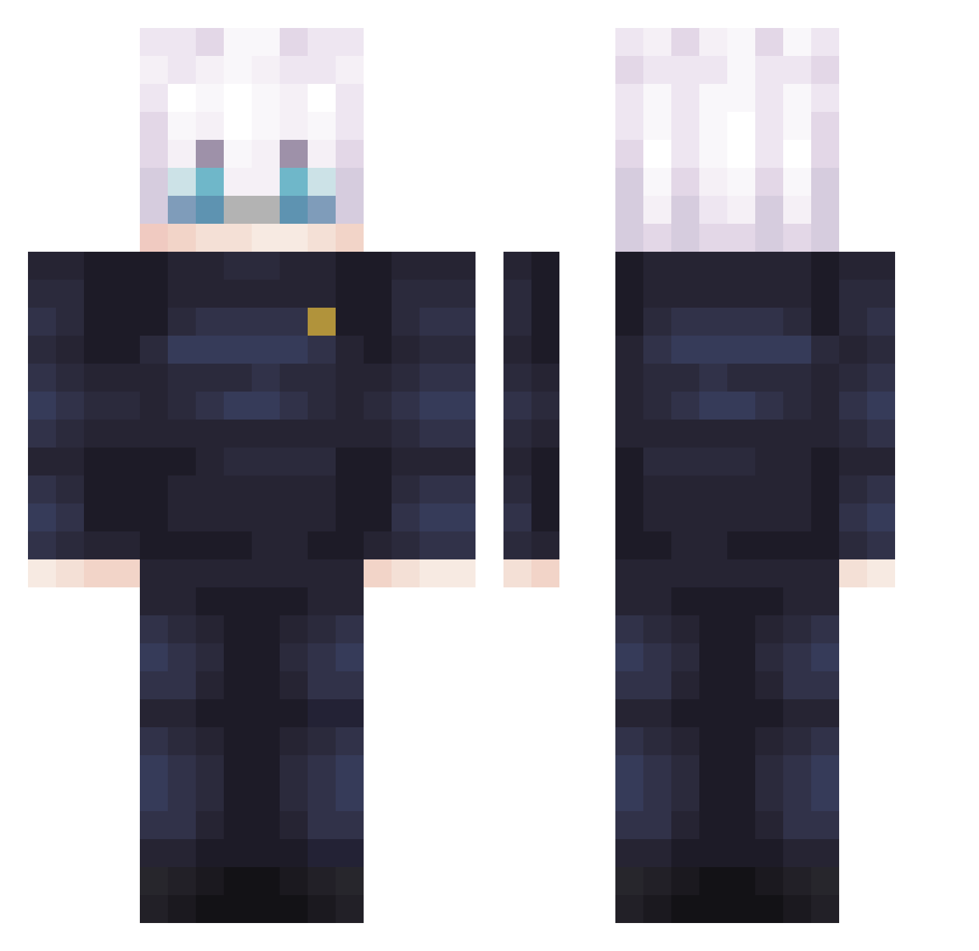 Saakutaa Minecraft skin, front and back view