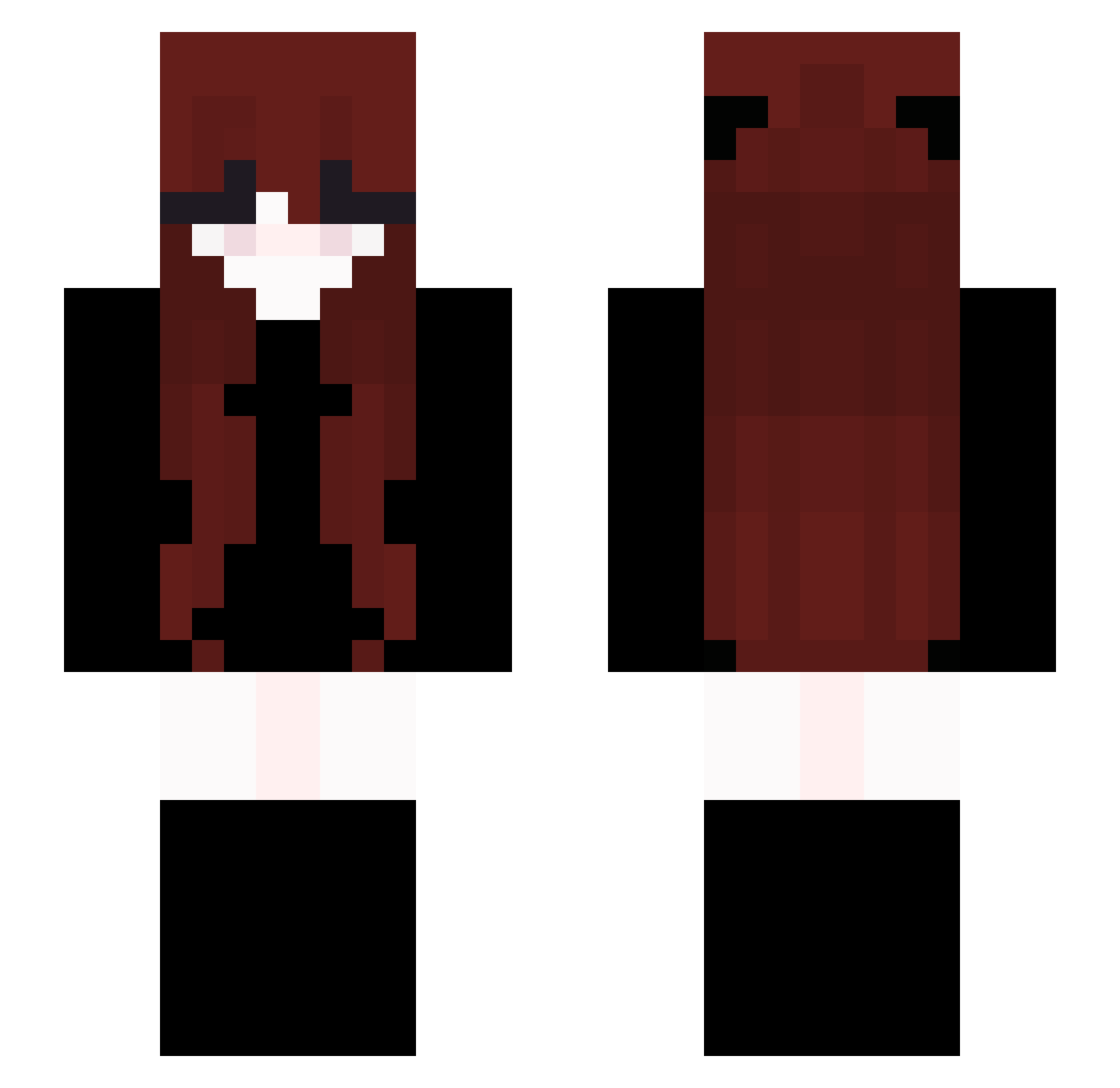 Viorielle Minecraft skin, front and back view