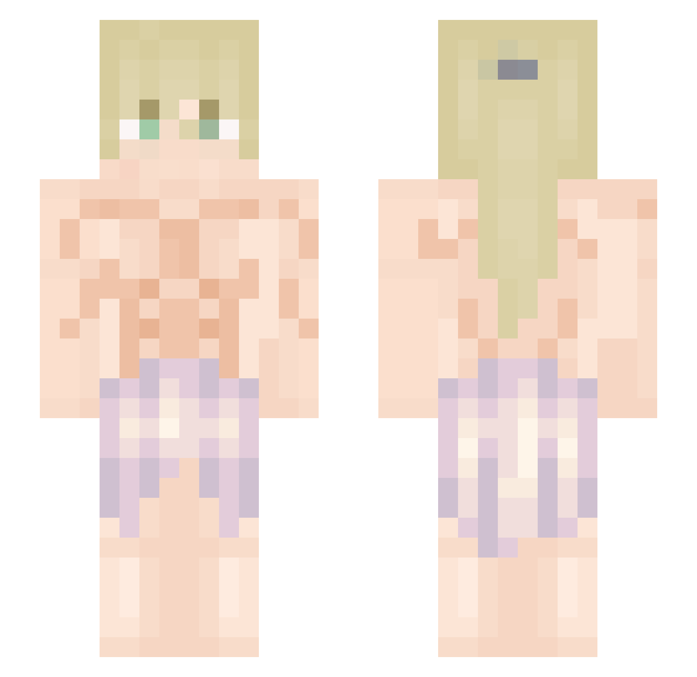 Belor Minecraft skin, front and back view