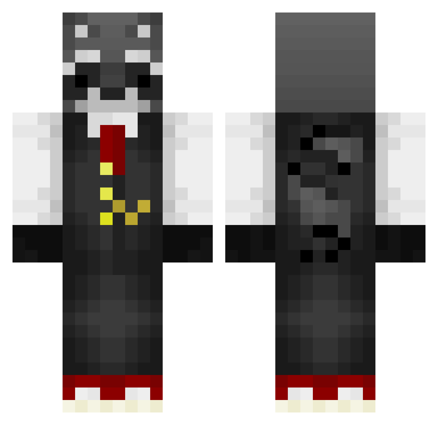 DrMarinov Minecraft skin, front and back view