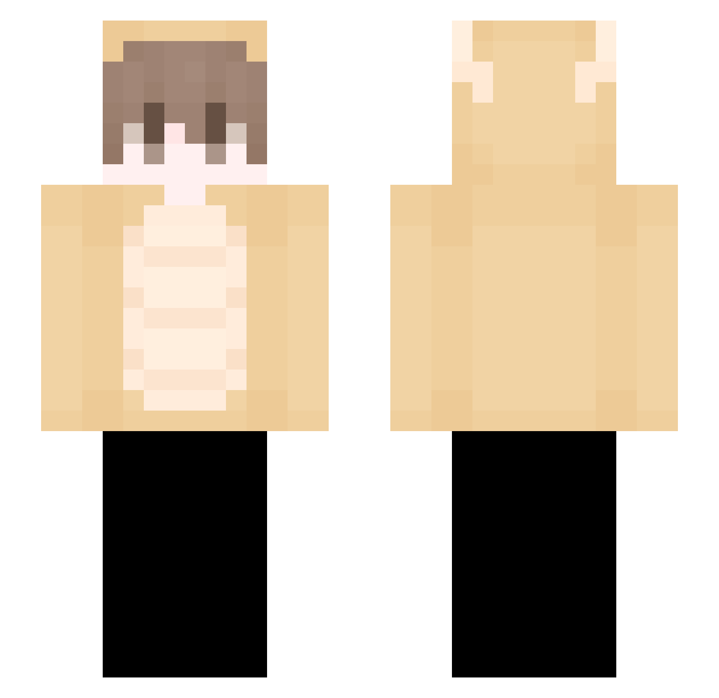 SOYCLAUDINI Minecraft skin, front and back view