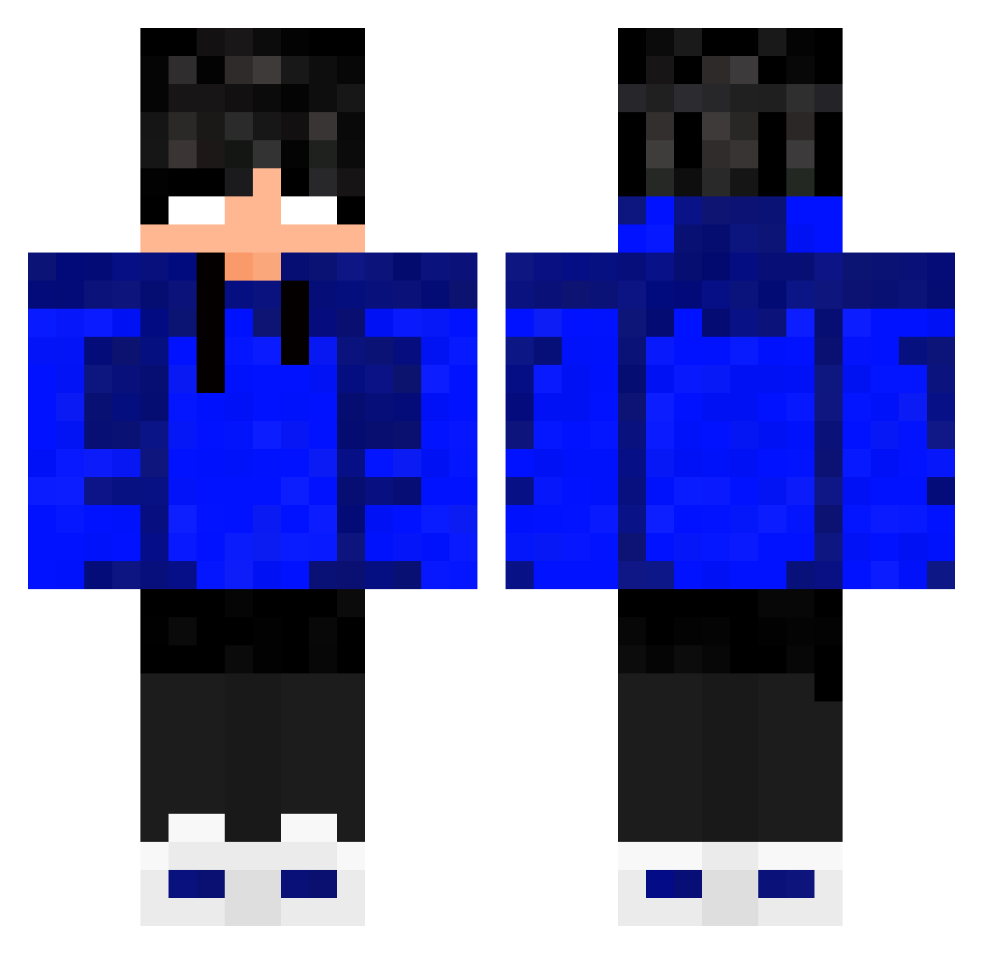 Jedigigio Minecraft skin, front and back view