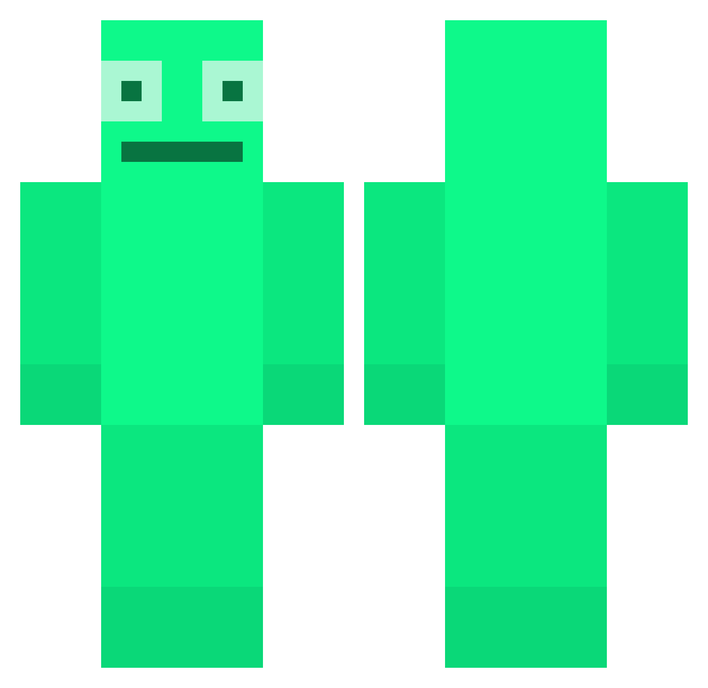Wynter_01 Minecraft skin, front and back view