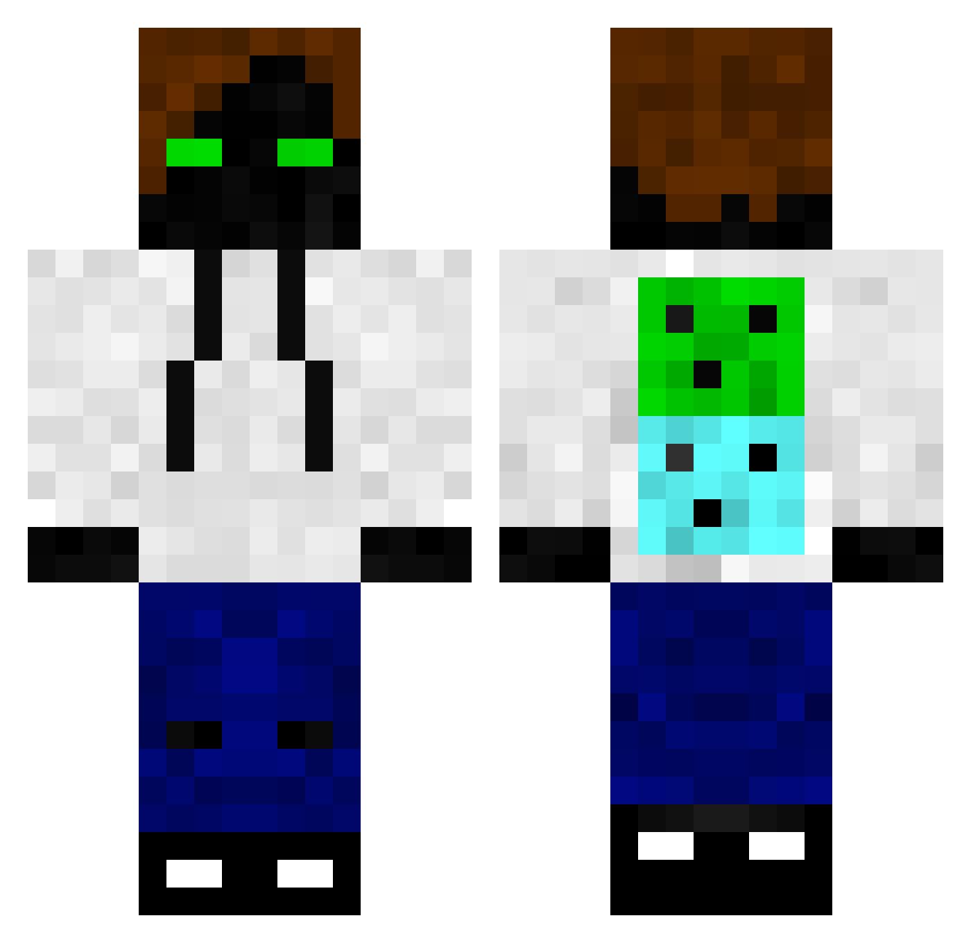 Sando Minecraft skin, front and back view