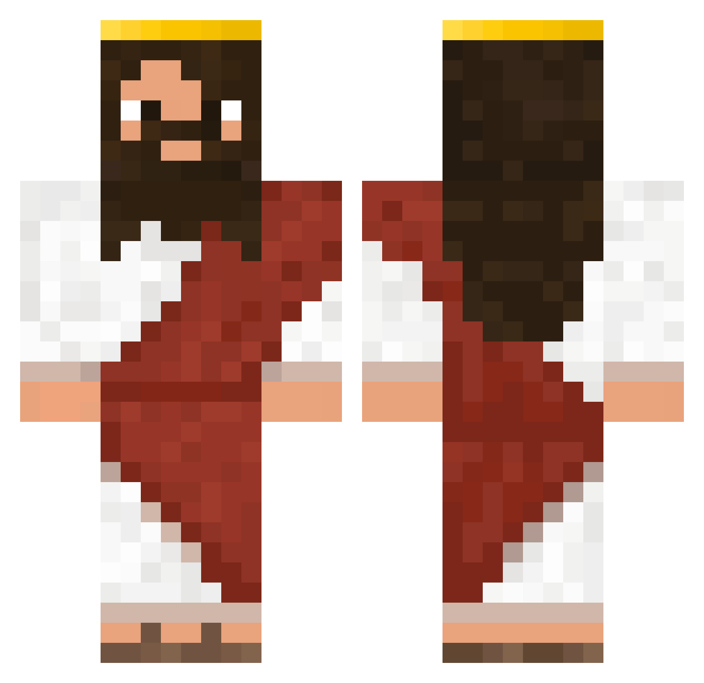 SPOOKY_HOUSE Minecraft skin, front and back view