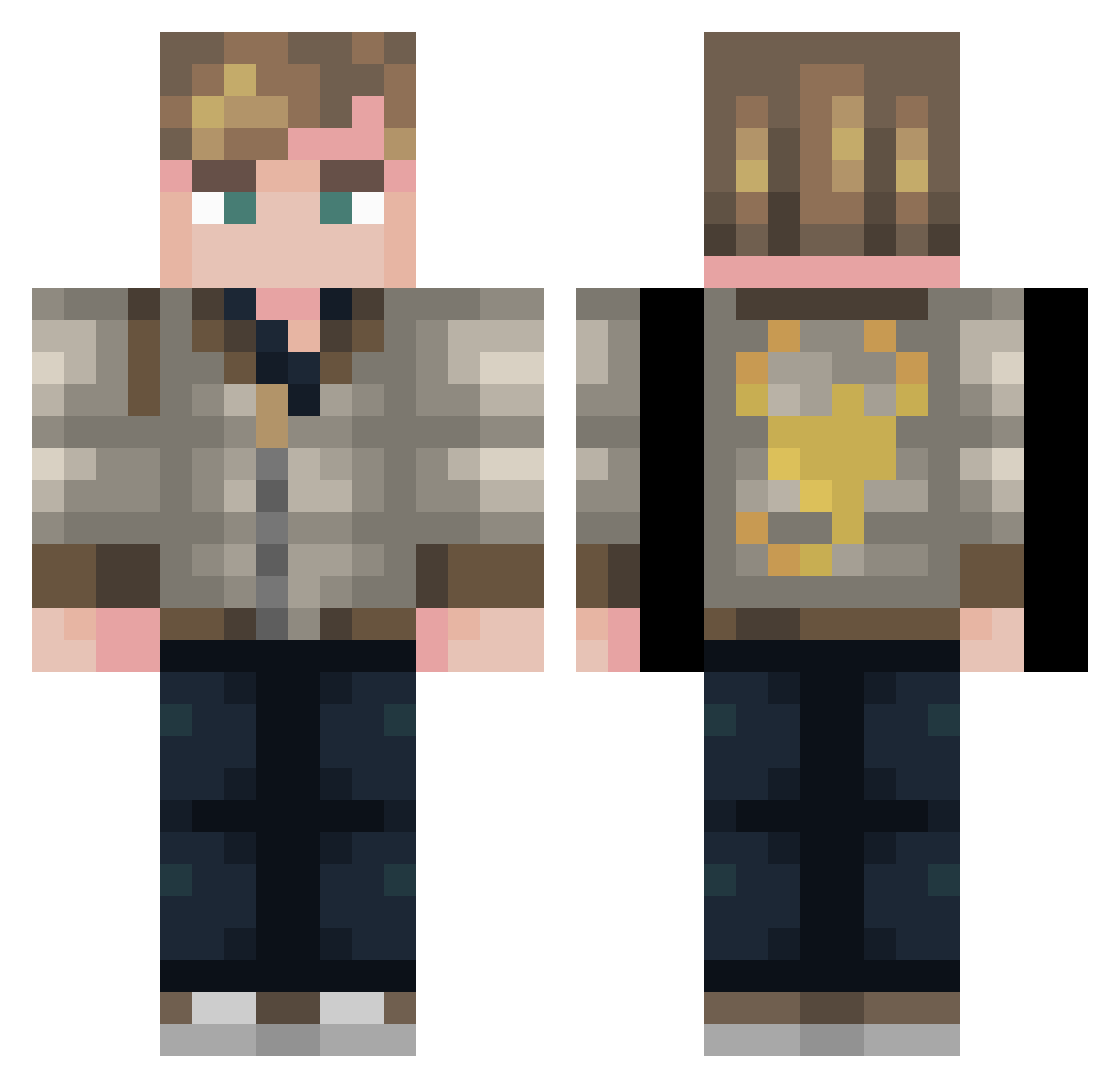Honkler_ Minecraft skin, front and back view