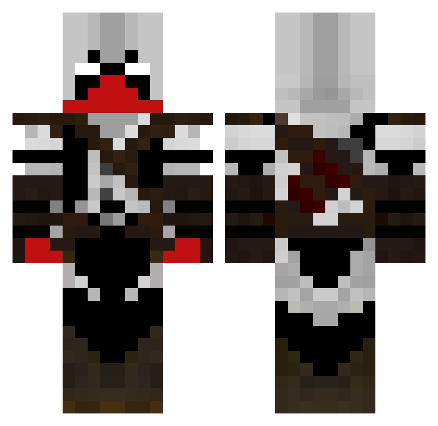 Flanks Minecraft skin, front and back view