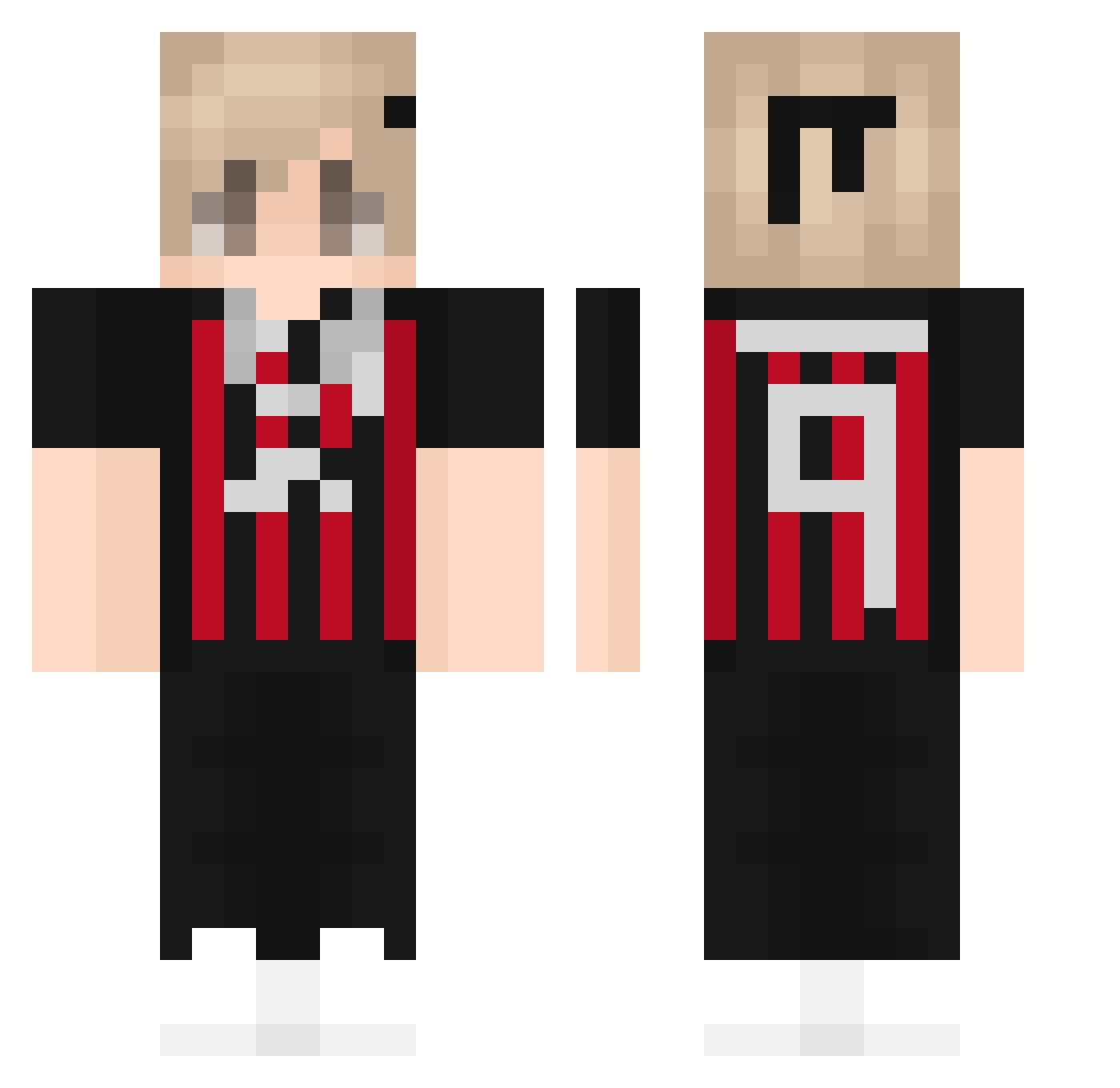 Kilian_Blazeking Minecraft skin, front and back view