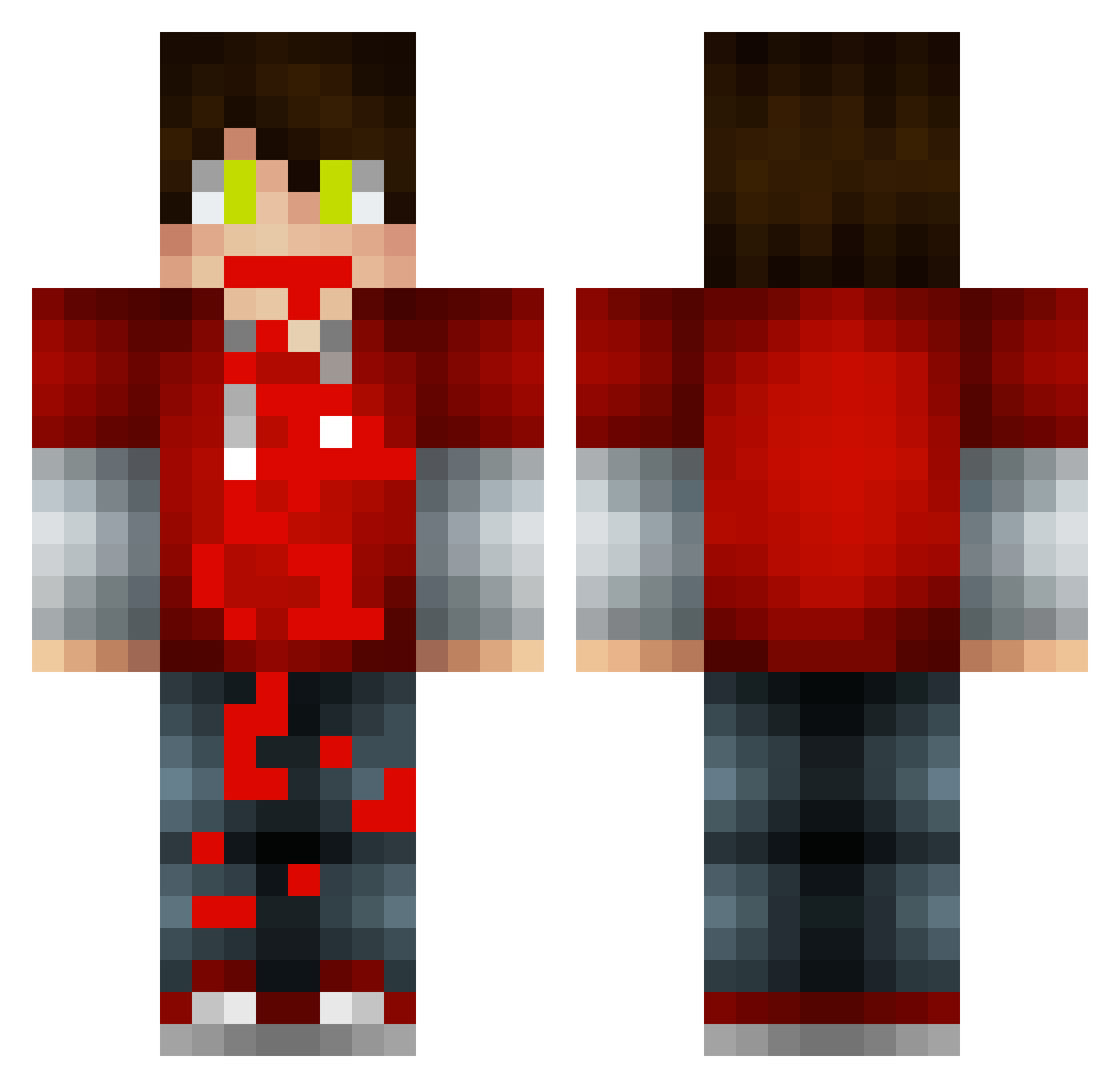 LilWesBaa Minecraft skin, front and back view