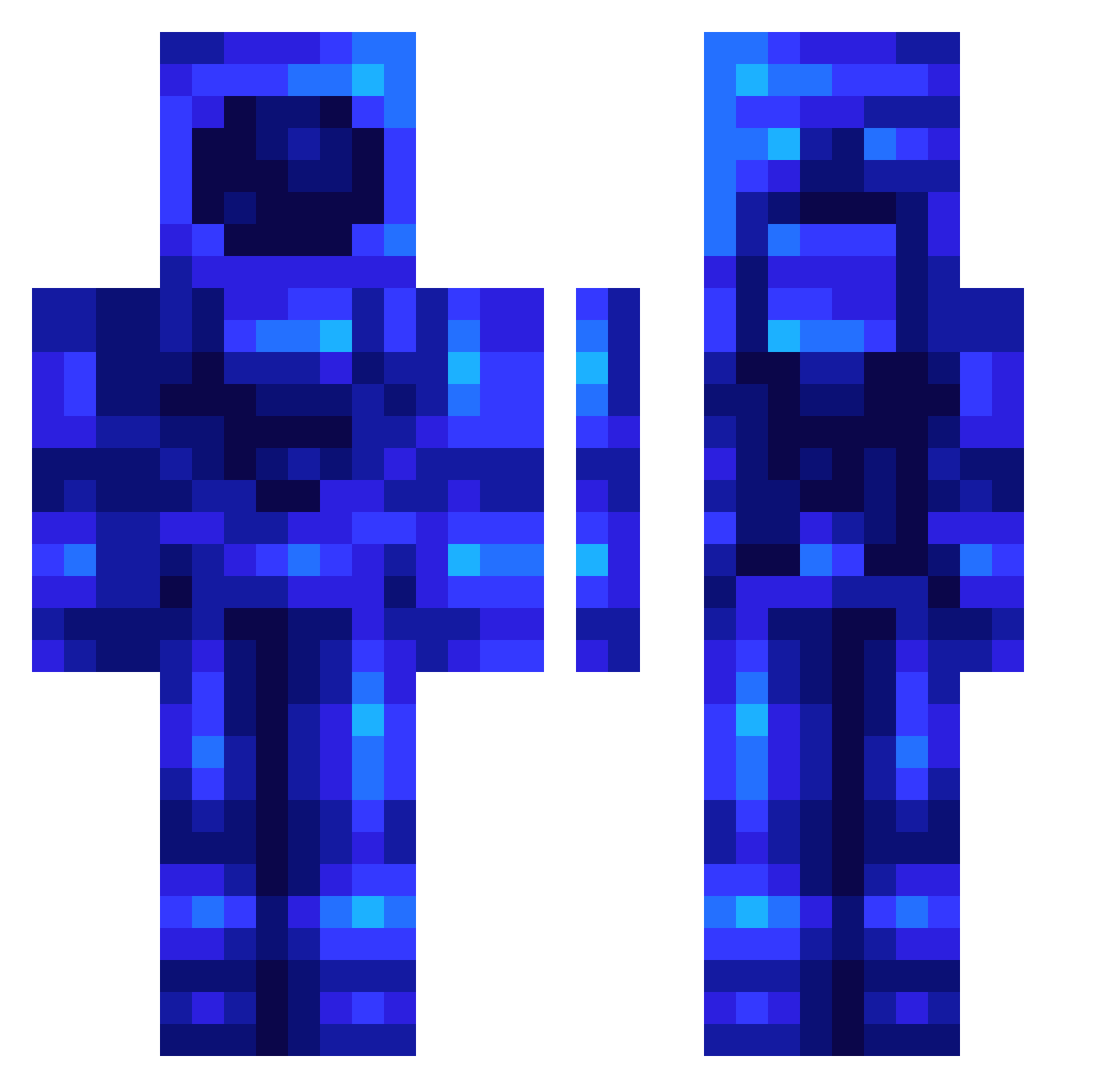 spam Minecraft skin, front and back view