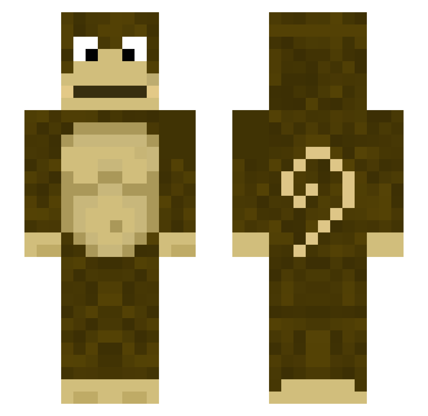 RealColby Minecraft skin, front and back view